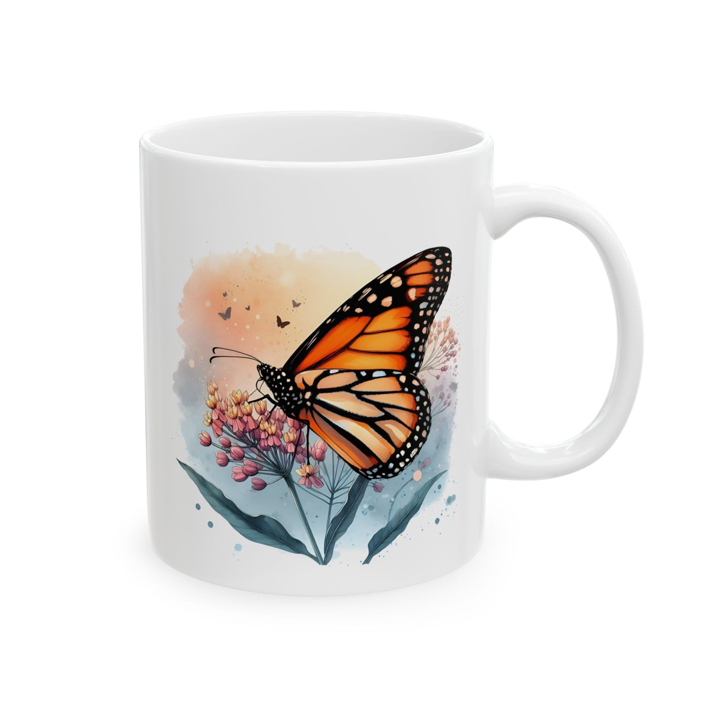 Butterfly Floral Ceramic Mug - Perfect Gift for Nature Lovers & Tea Enthusiasts