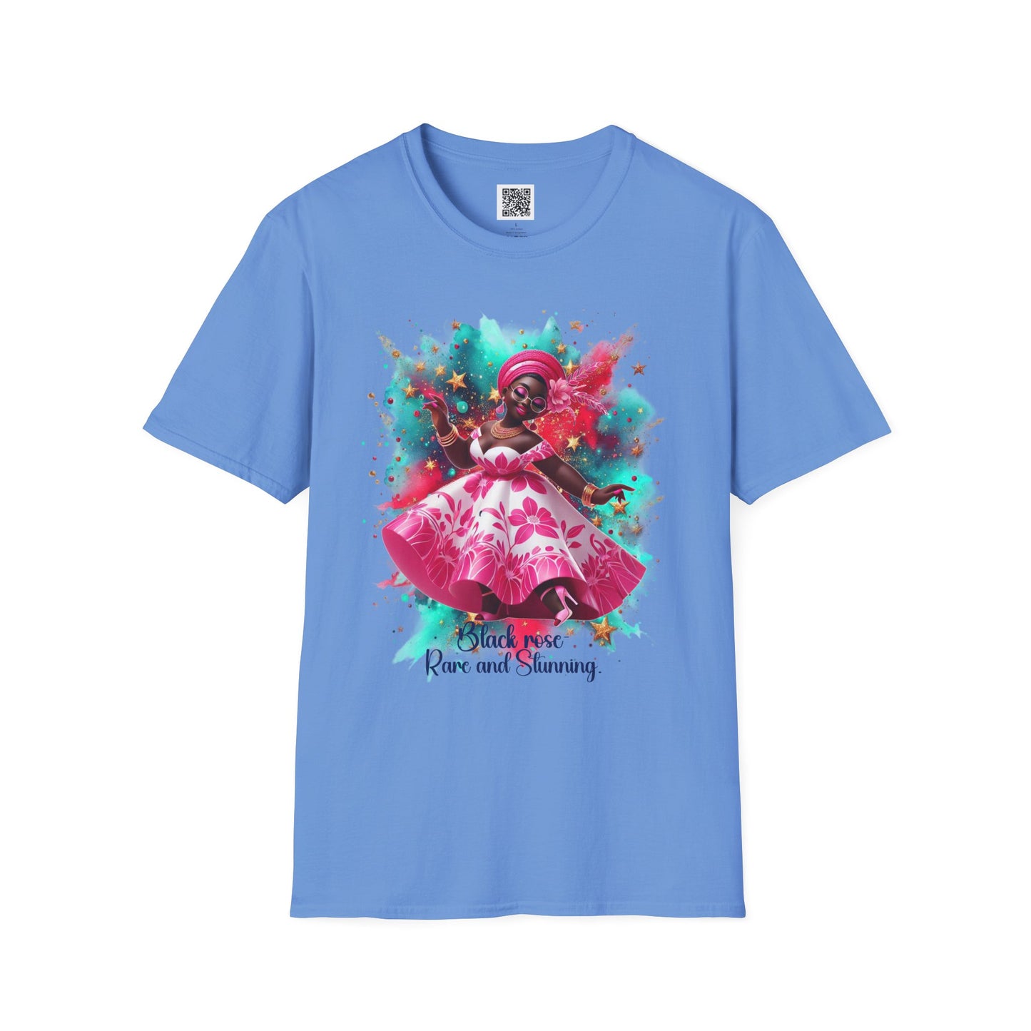 Black Rose - Rare and Stunning | Unisex Softstyle T-Shirt – Celebrate Confidence and Beauty