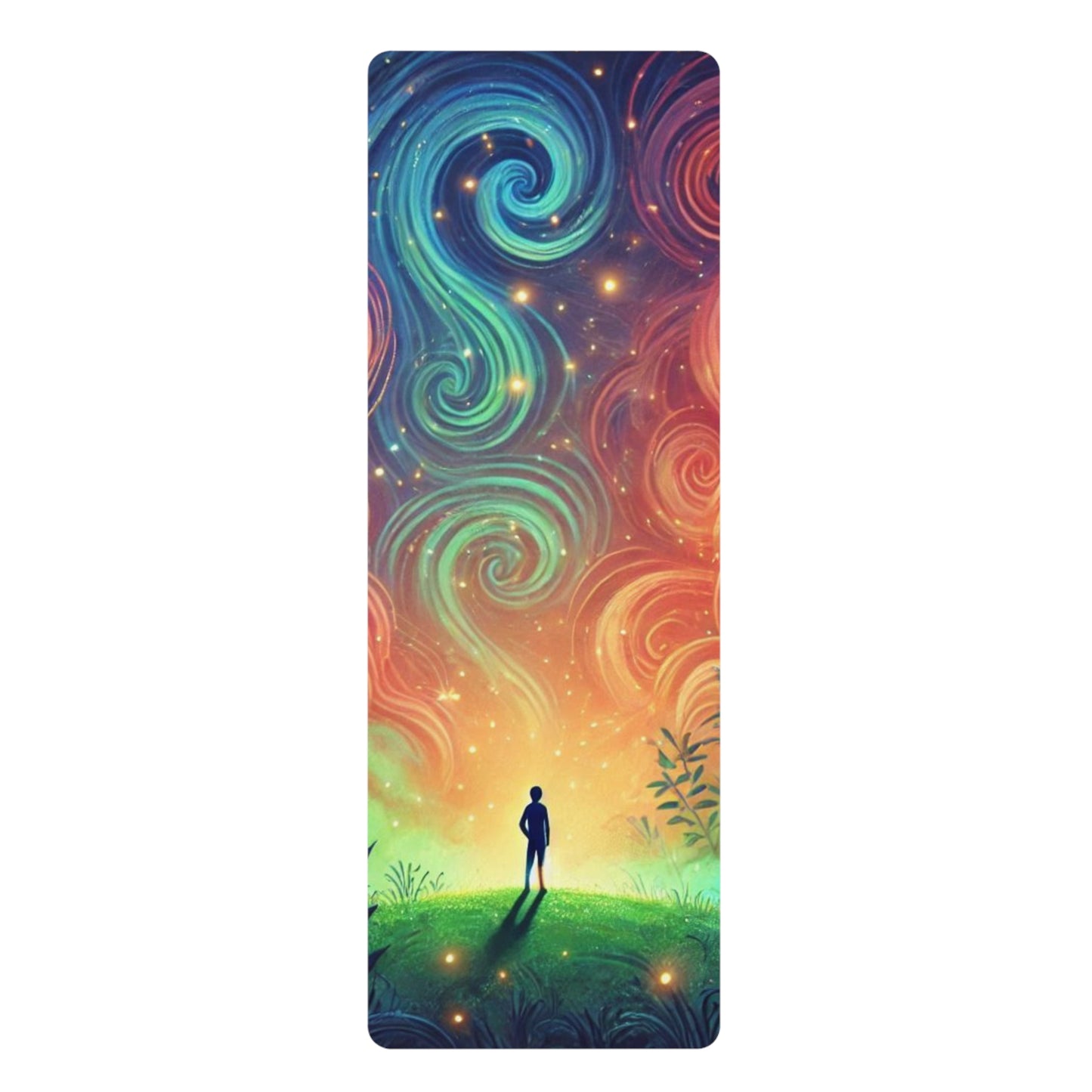 Dreamy Cosmic Rubber Yoga Mat | Anti-Slip Exercise Mat for Yogis