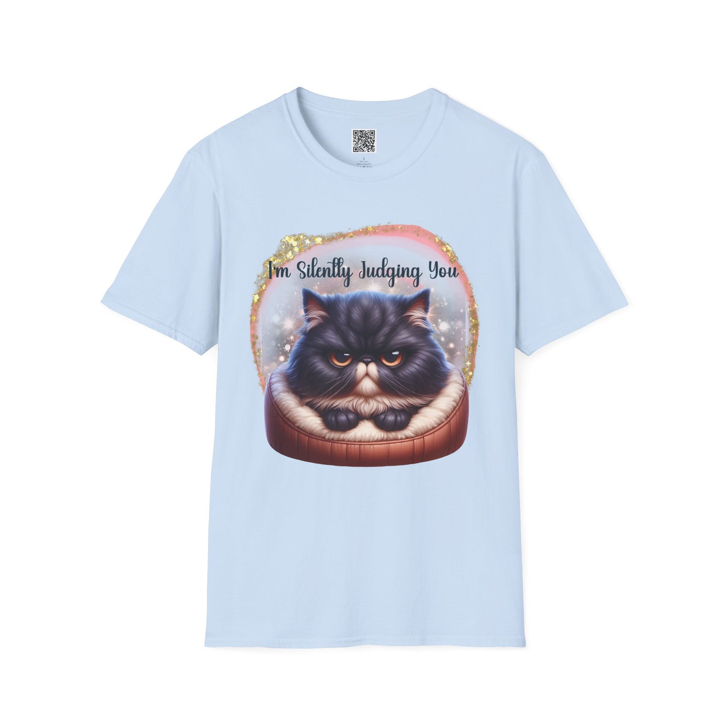 "I’m silently judging you" - Funny Cat Unisex Softstyle T-Shirt