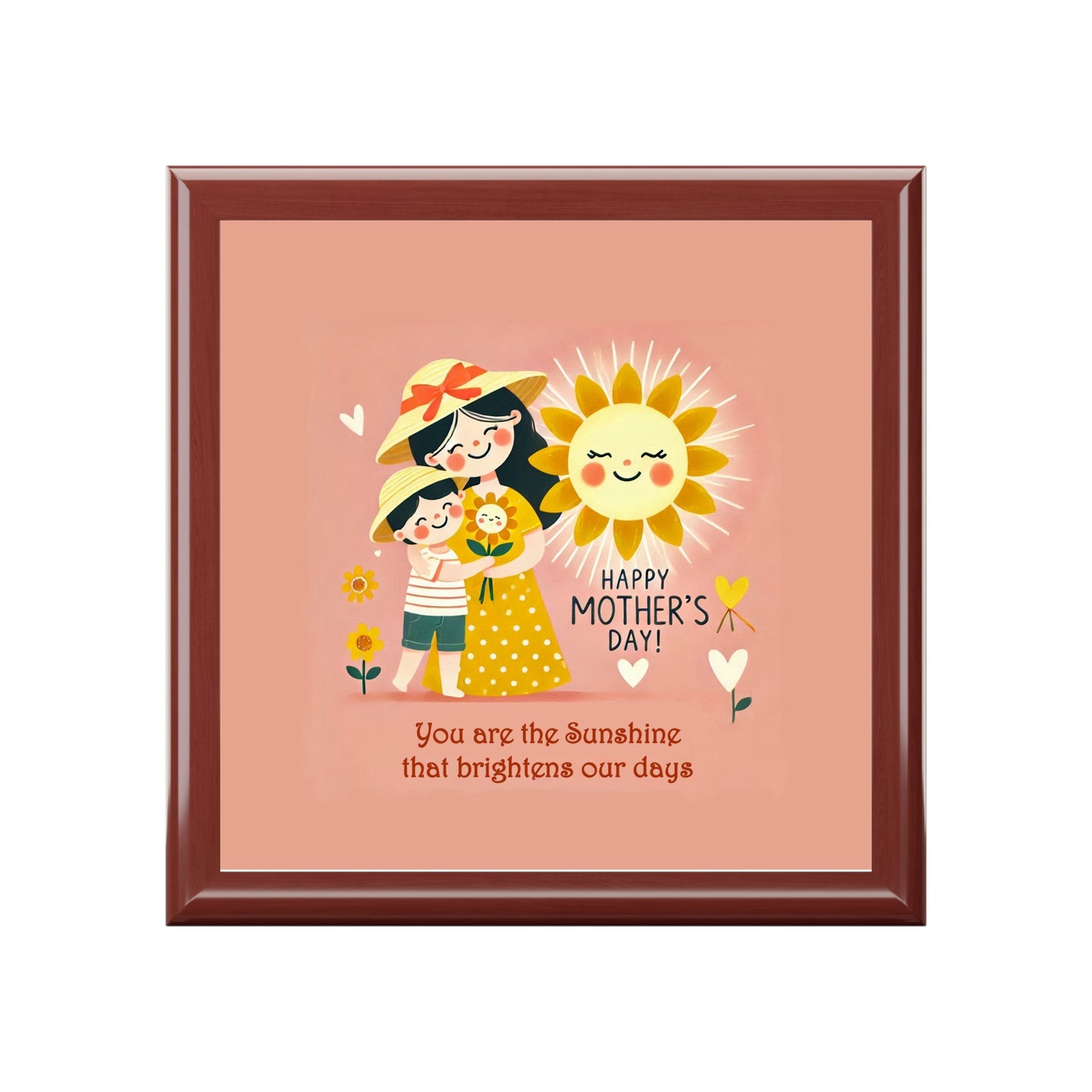 Personalized Mother's Day Jewelry Box - "You are the Sunshine that Brightens Our Days" Gift