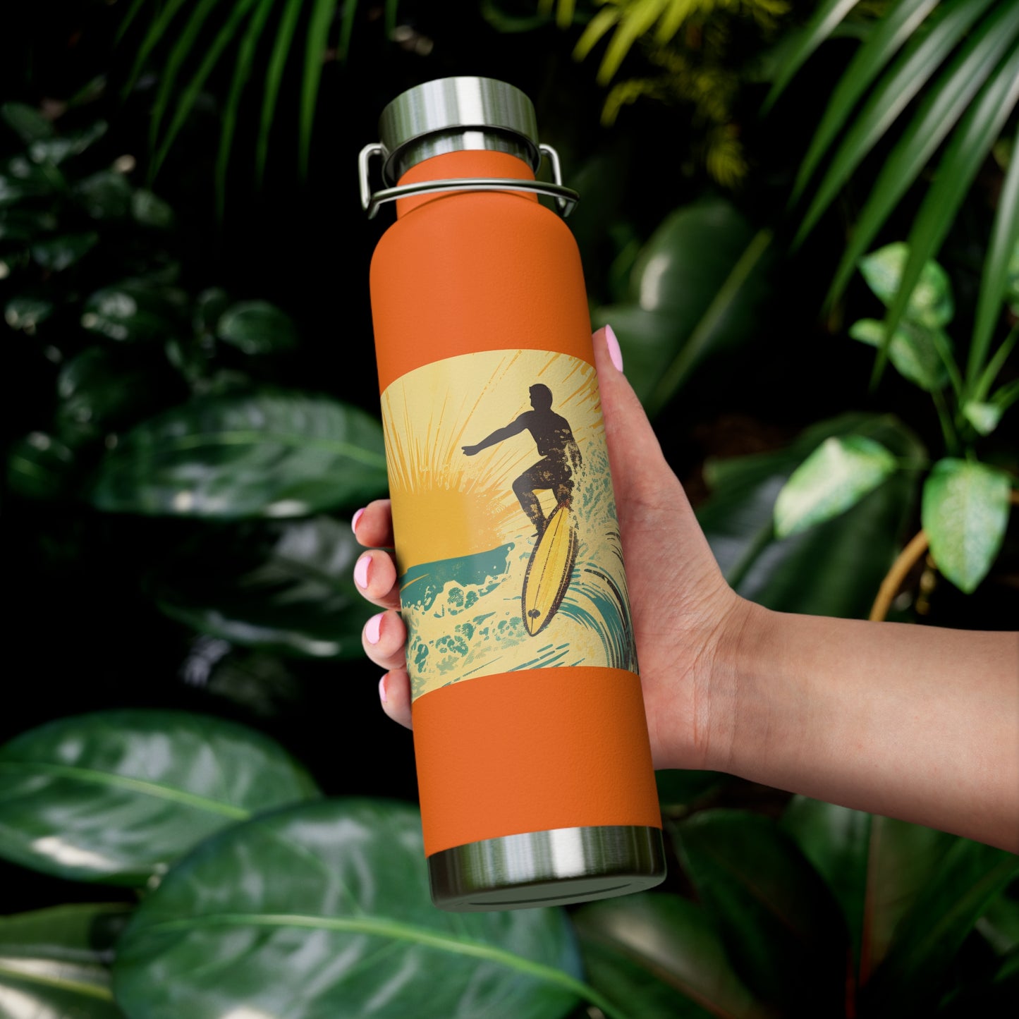 Surfing Adventure Copper Insulated Bottle - 22oz | Eco-Friendly Water Bottle