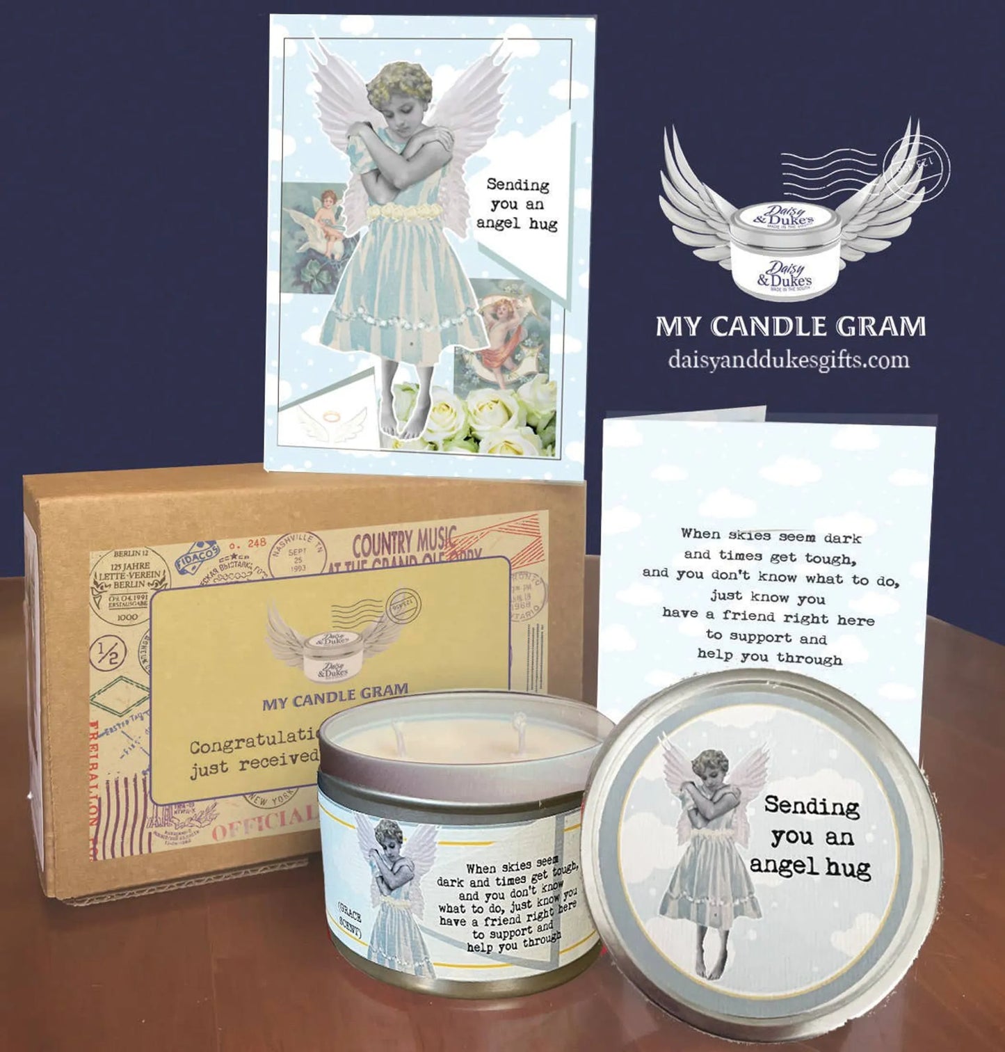 My Candle Gram- Sending you an angel hug