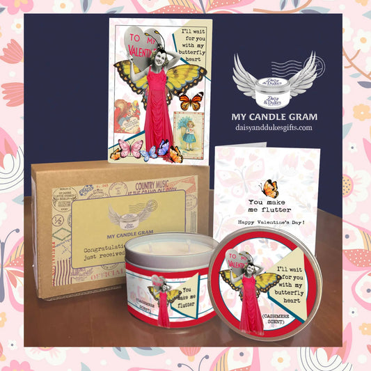 My Candle Gram- Valentine's You make me flutter