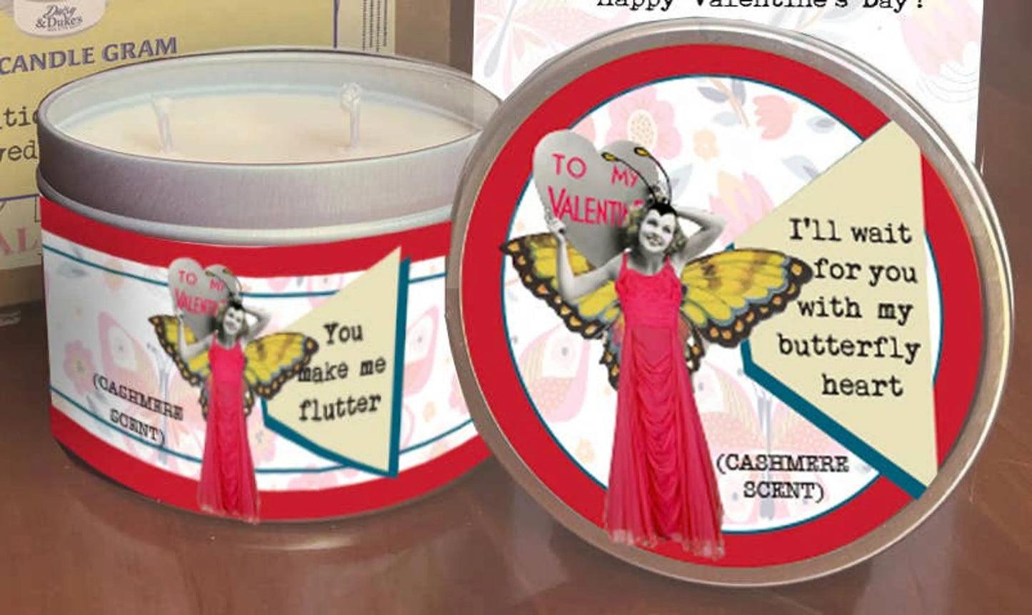 My Candle Gram- Valentine's You make me flutter