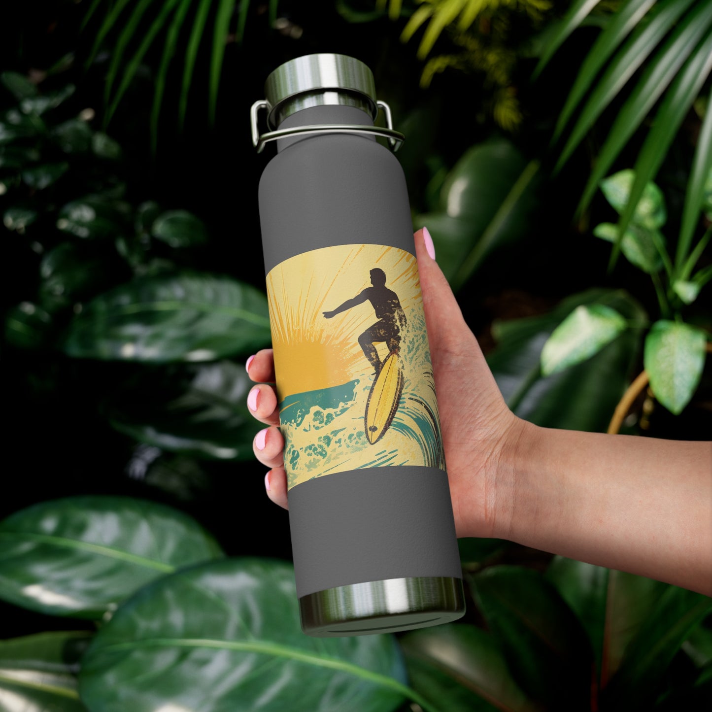 Surfing Adventure Copper Insulated Bottle - 22oz | Eco-Friendly Water Bottle