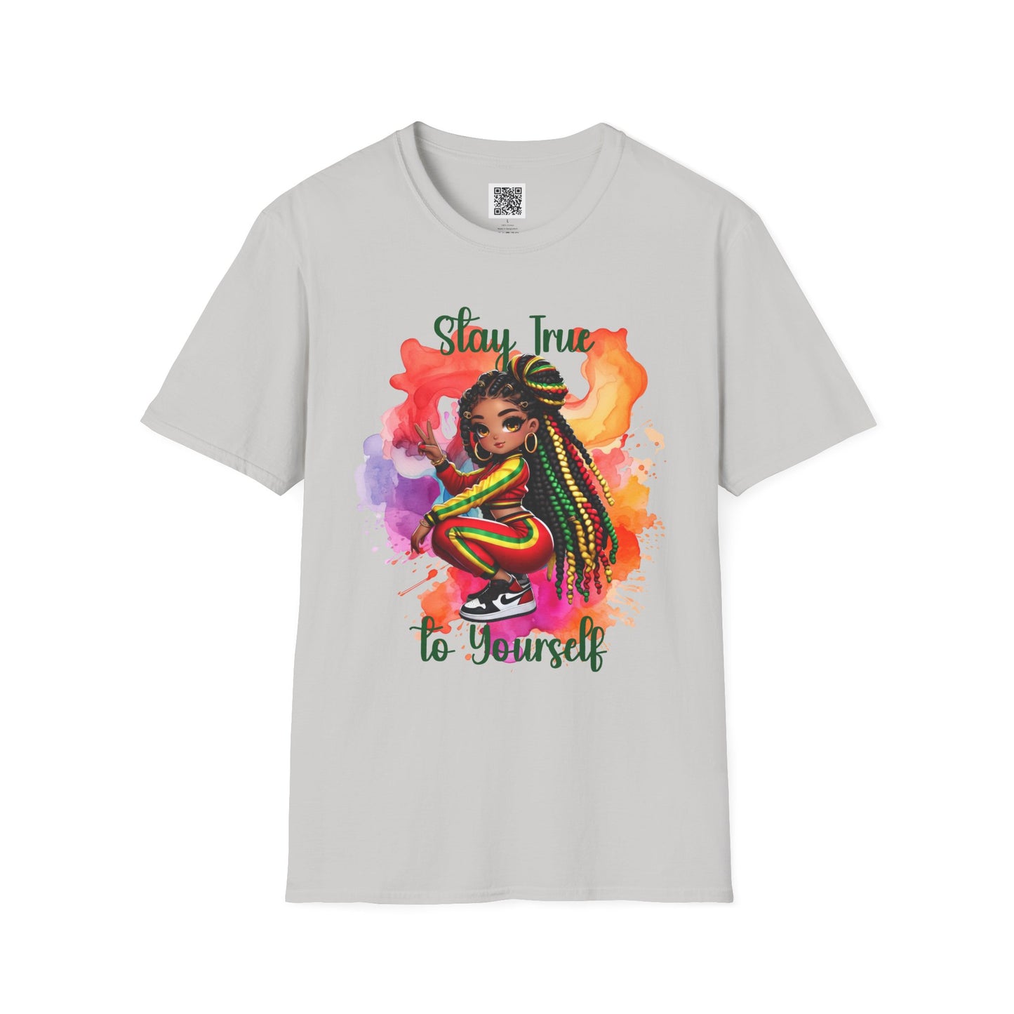 Stay True to Yourself | Unisex Softstyle T-Shirt - Colorful Afrocentric Design