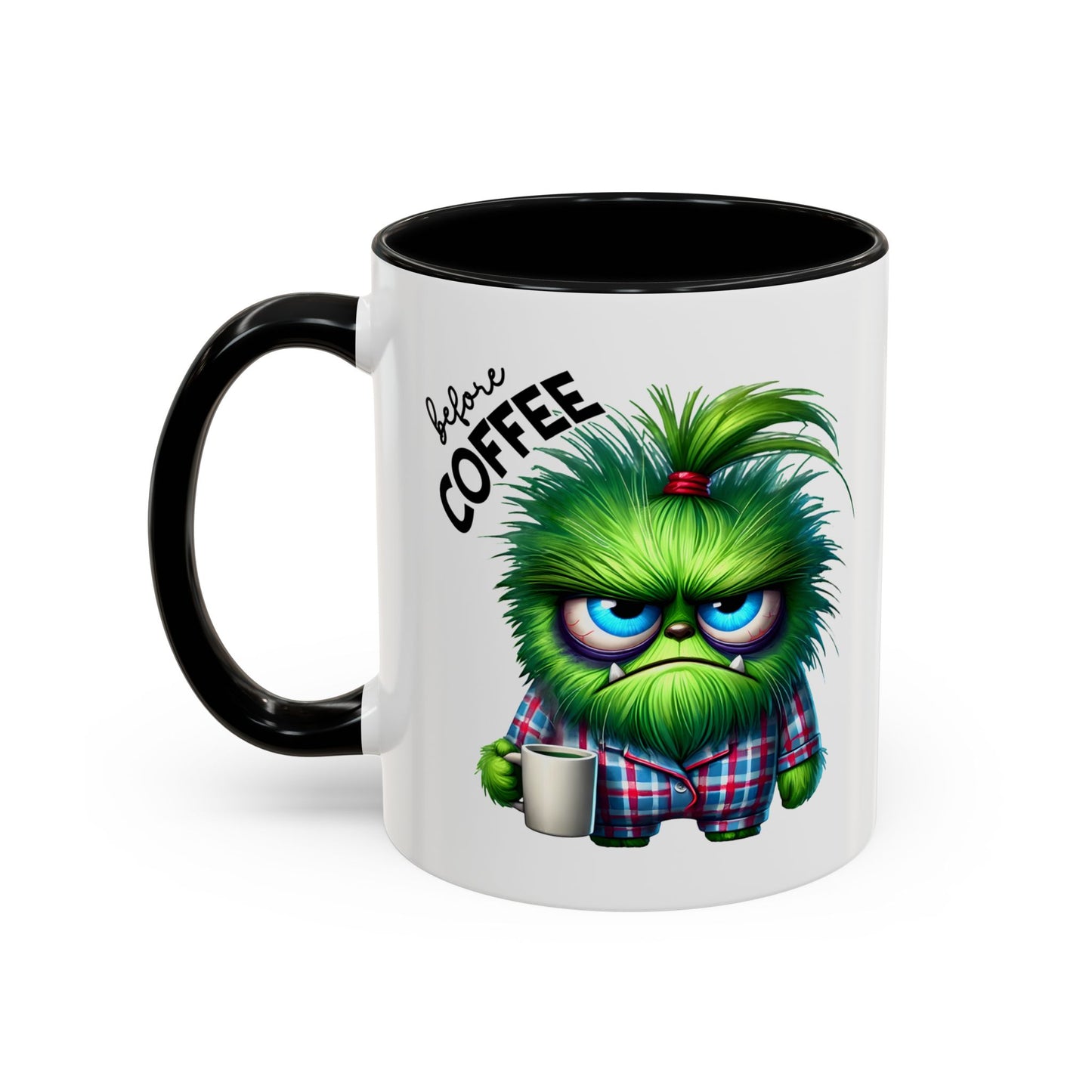 Cute Caffeinated Accent Coffee Mug - Fun Character Design, Perfect for All Ages