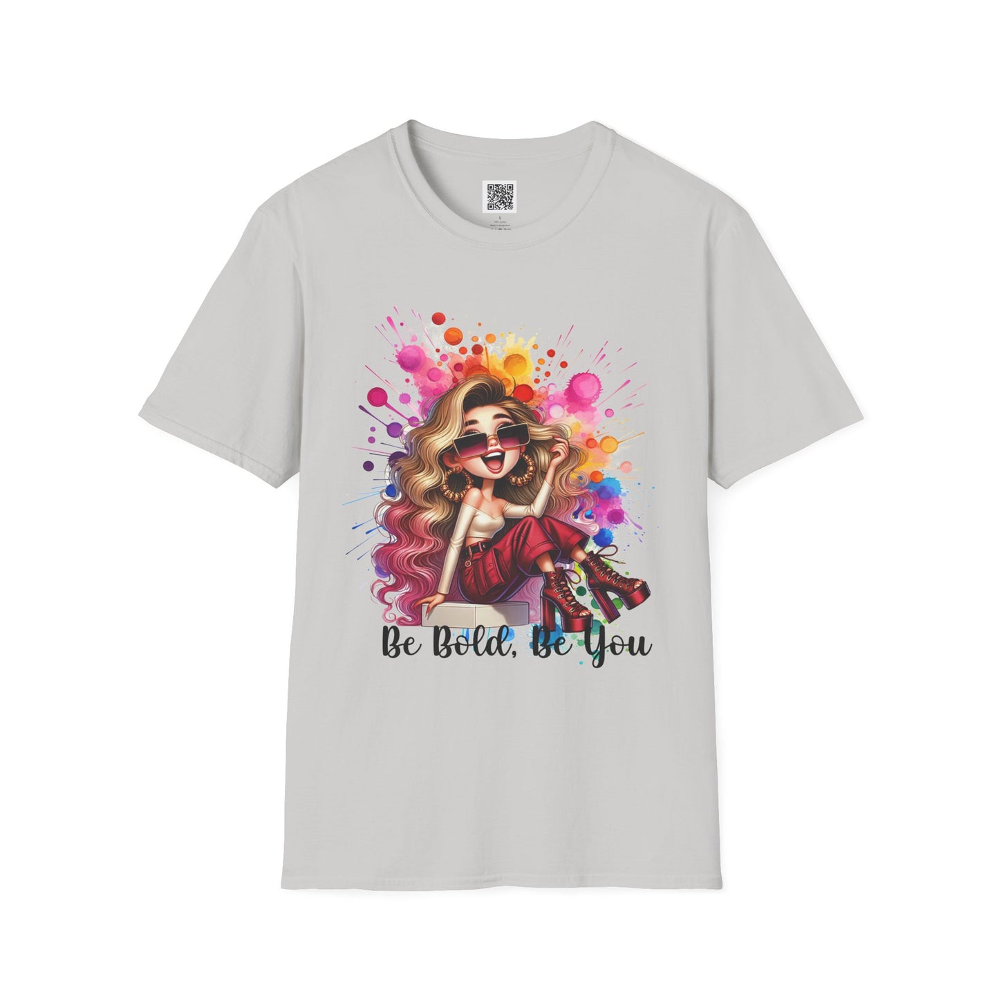 Be Bold, Be You | Unisex Softstyle T-Shirt - Colorful Graphic Tee for Confident Expression