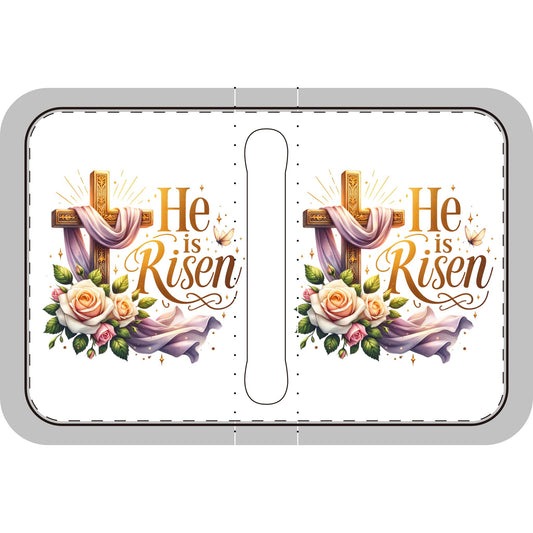 He is Risen Bible Cover - Inspirational Christian Book Accessory