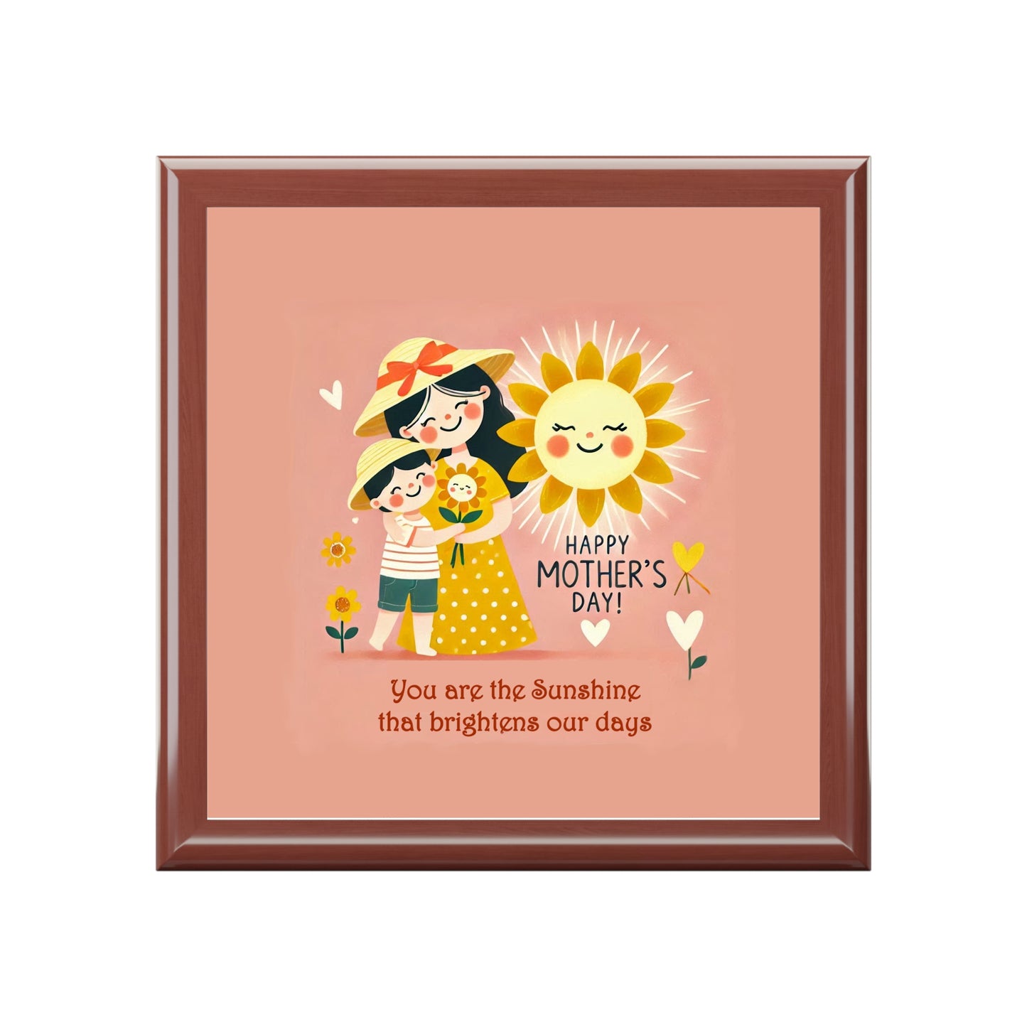 Personalized Mother's Day Jewelry Box - "You are the Sunshine that Brightens Our Days" Gift