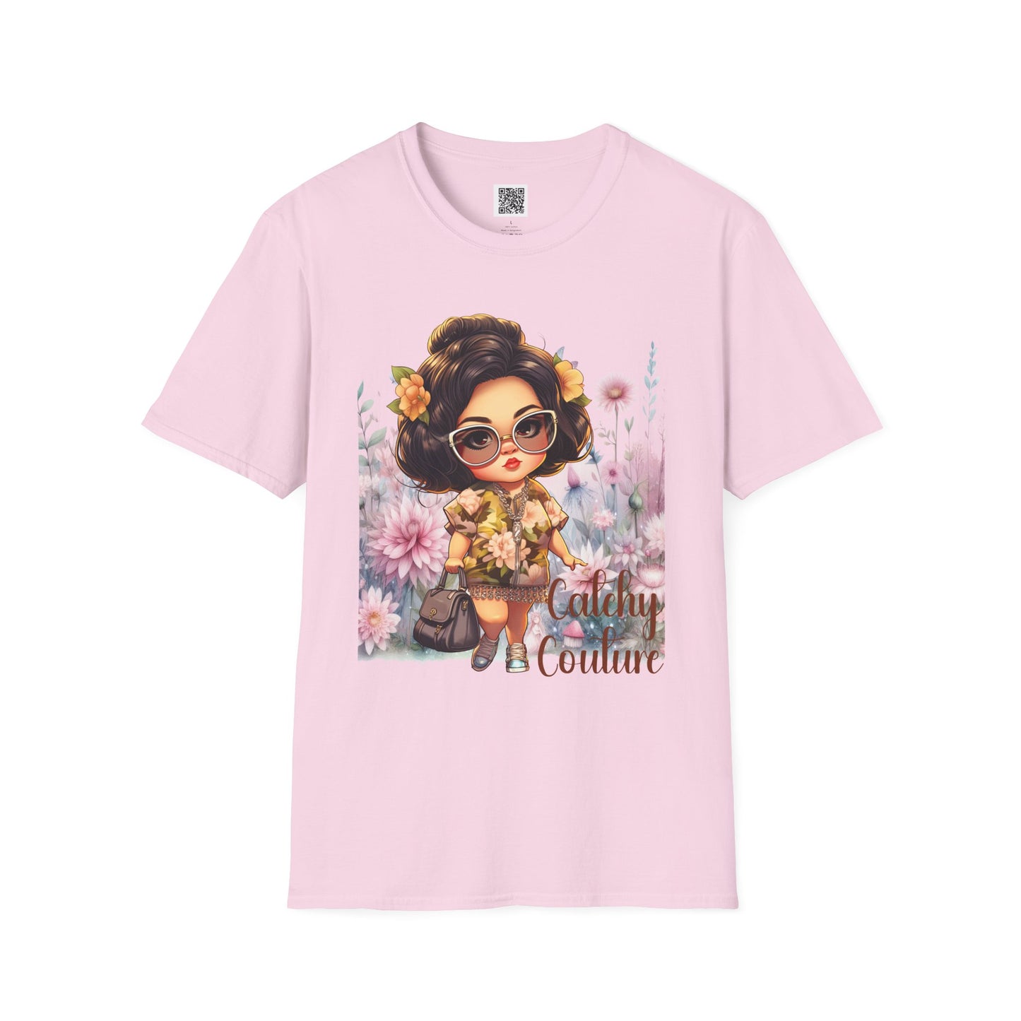 Catchy Couture | Unisex Softstyle T-Shirt - Stylish Floral Design for Fashion Lovers
