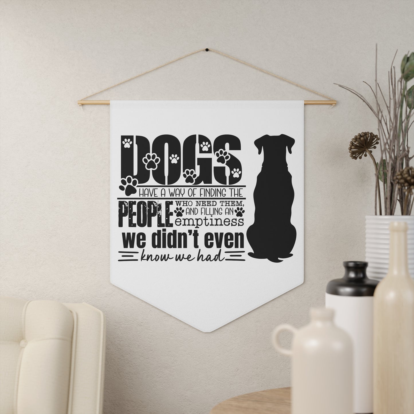 Dog Lover's Wall Pennant - Fill Your Home with Love and Paw Prints - Perfect Gift for Pet Owners