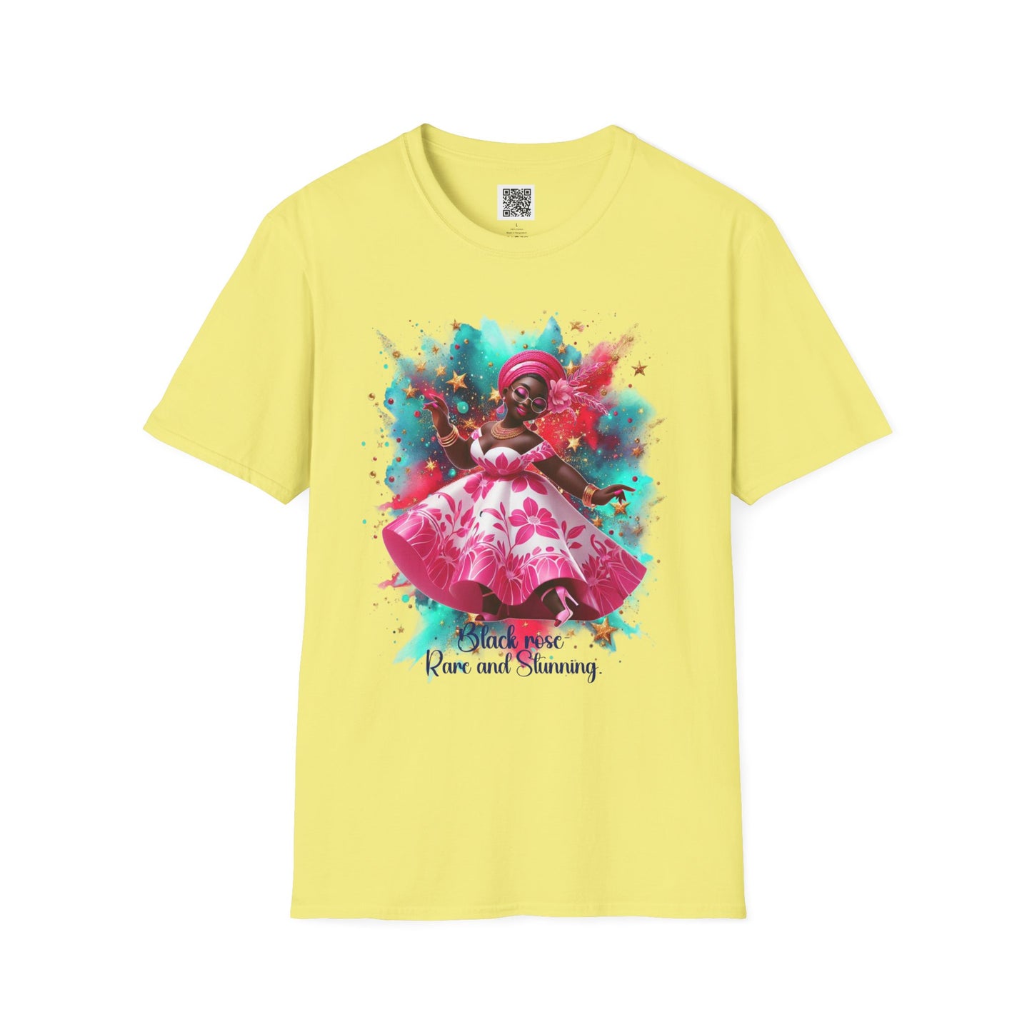 Black Rose - Rare and Stunning | Unisex Softstyle T-Shirt – Celebrate Confidence and Beauty