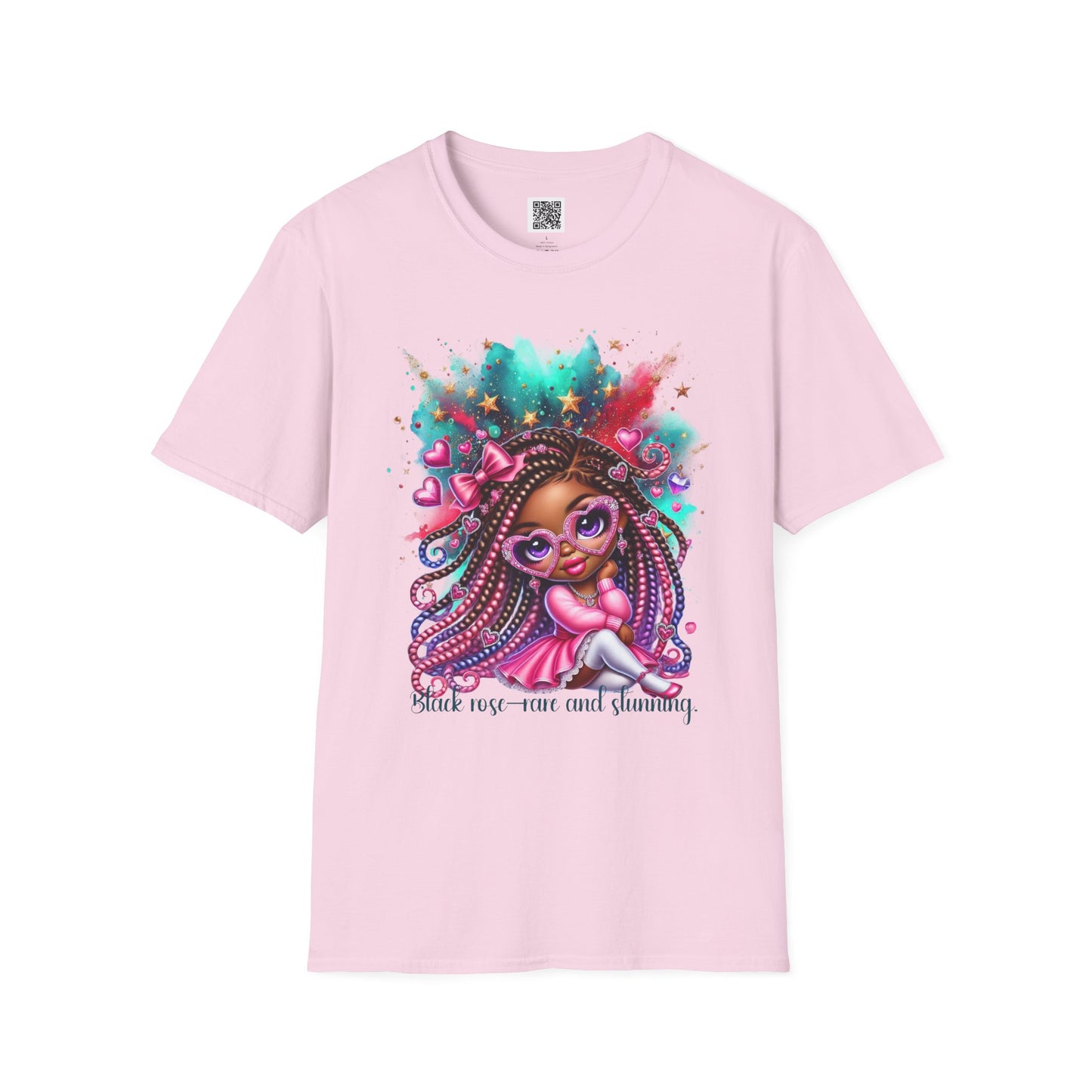 "Self-Love & Glamour" Unisex Softstyle T-Shirt - Colorful Graphic Tee