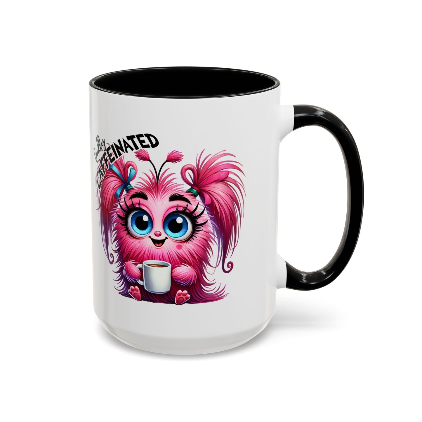 Cute Caffeinated Accent Coffee Mug - Fun Character Design, Perfect for All Ages