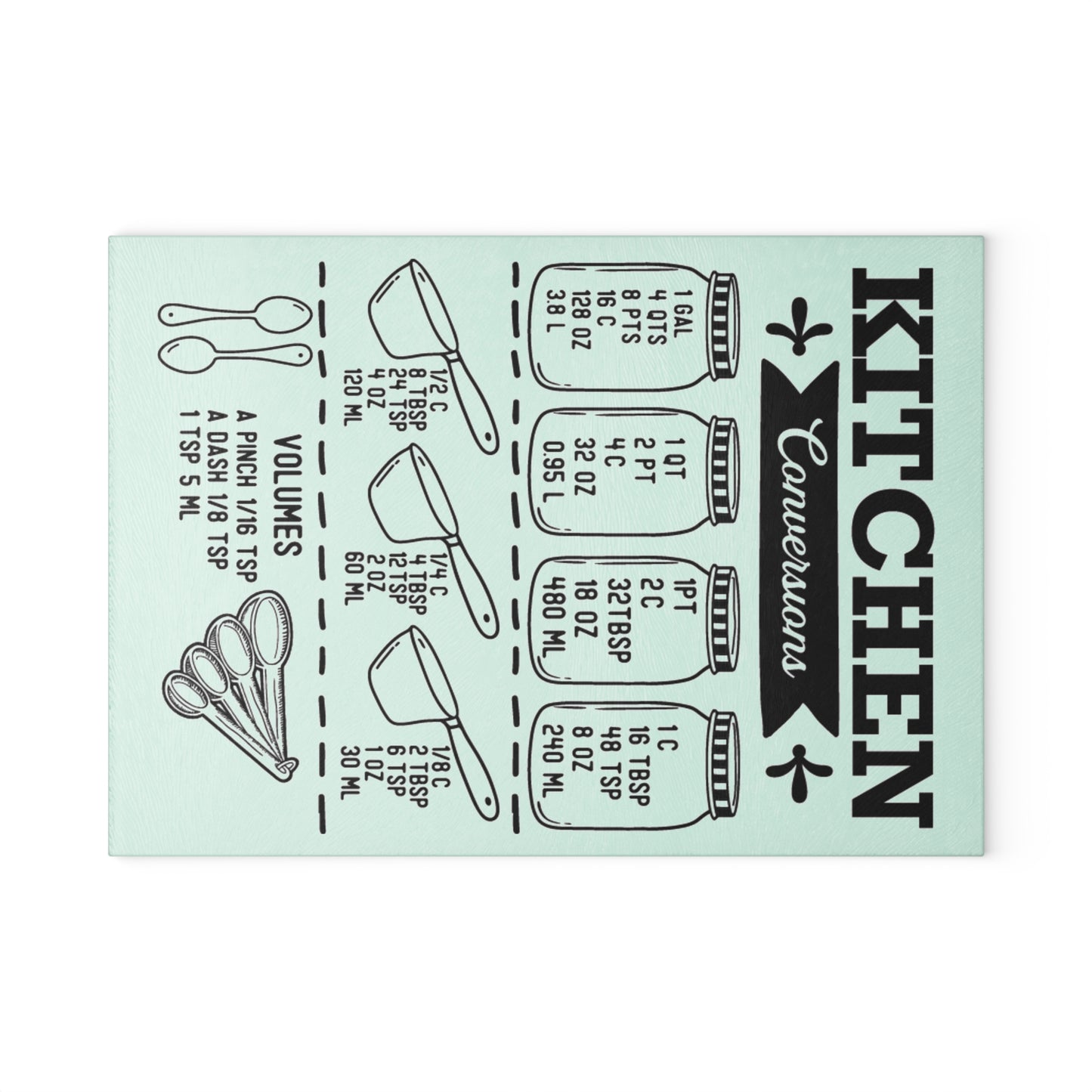 Kitchen Conversion Glass Cutting Board - Practical Cooking Guide for Chefs and Home Cooks