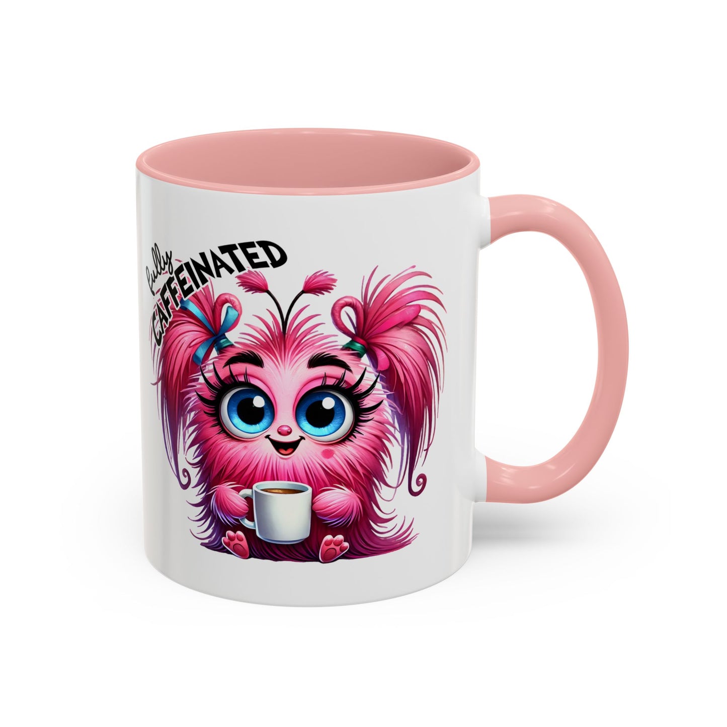 Cute Caffeinated Accent Coffee Mug - Fun Character Design, Perfect for All Ages