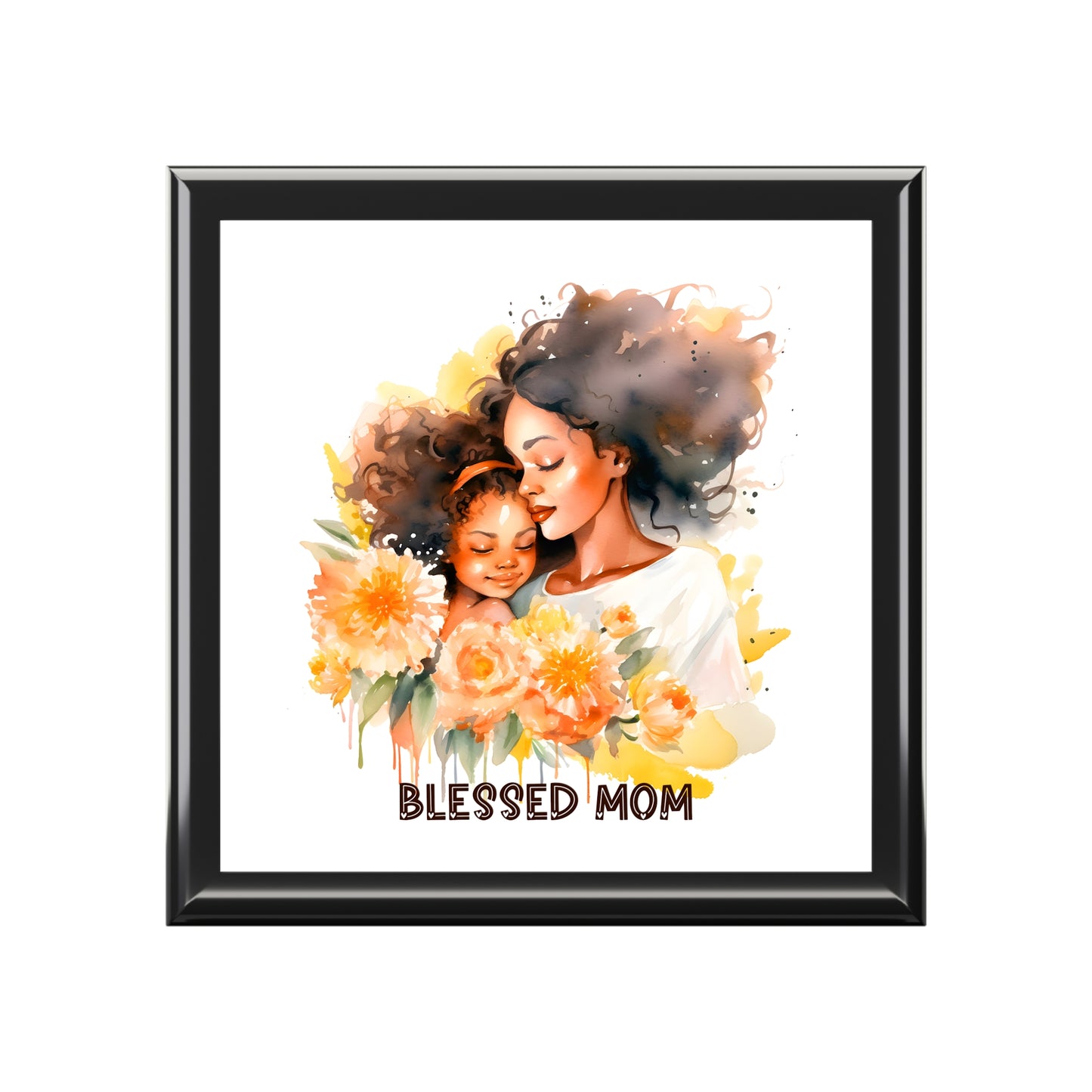 Blessed Mom Jewelry Box - Floral Design for Mother's Day & Special Occasions