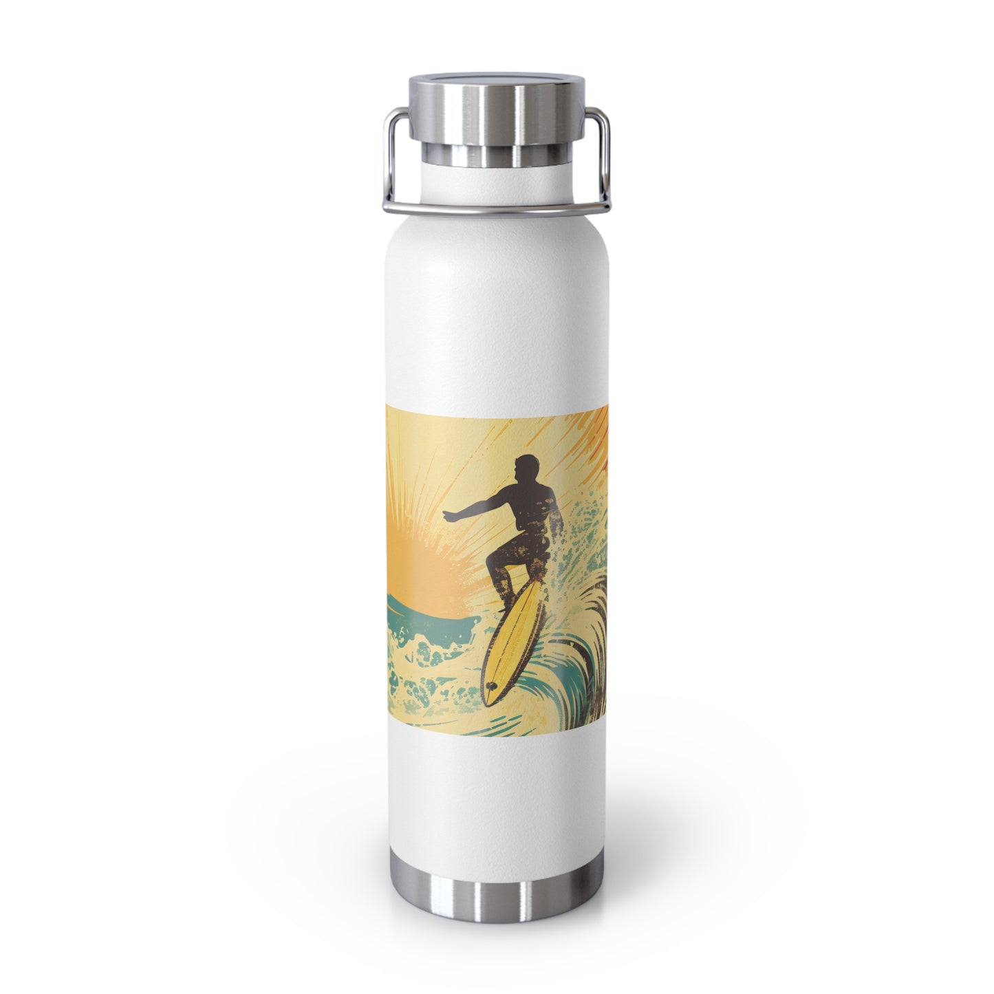 Surfing Adventure Copper Insulated Bottle - 22oz | Eco-Friendly Water Bottle