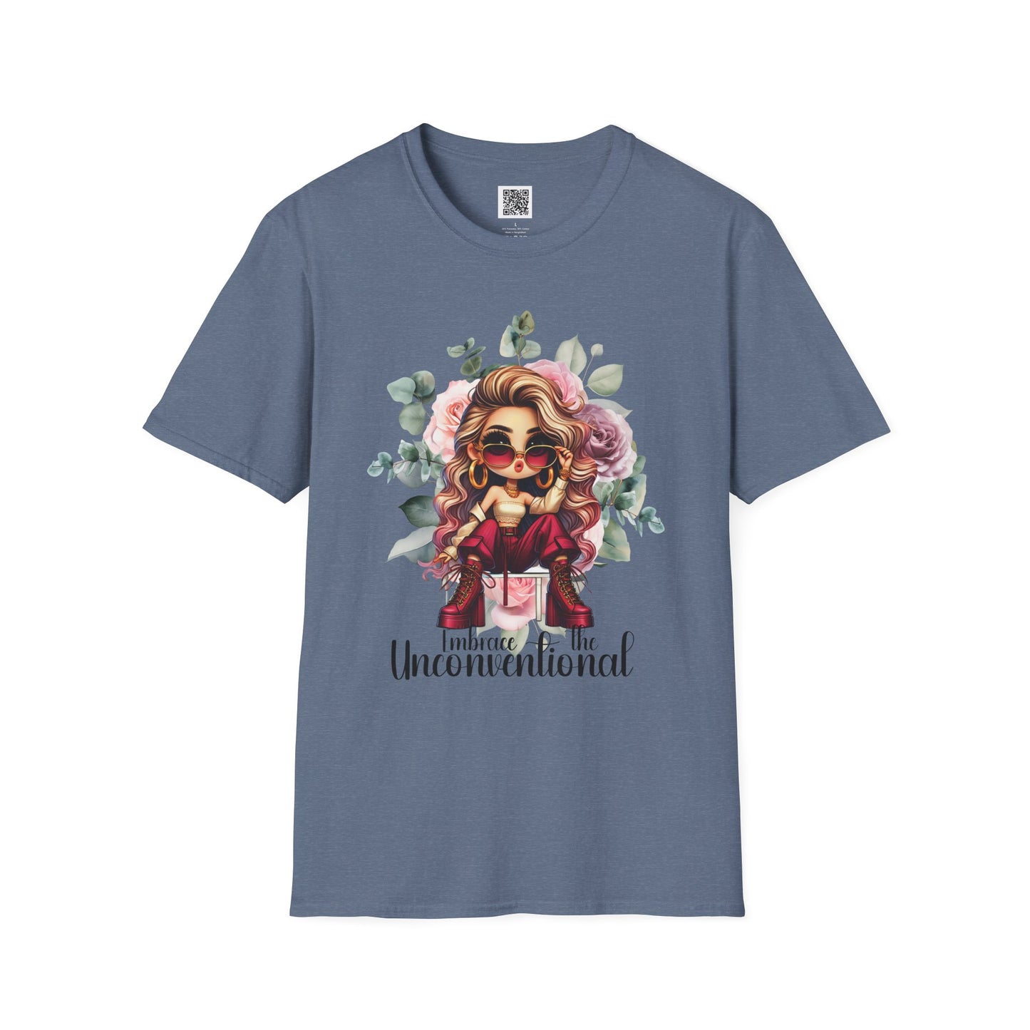 Embrace the Unconventional | Unisex Softstyle T-Shirt - Floral Graphic Tee