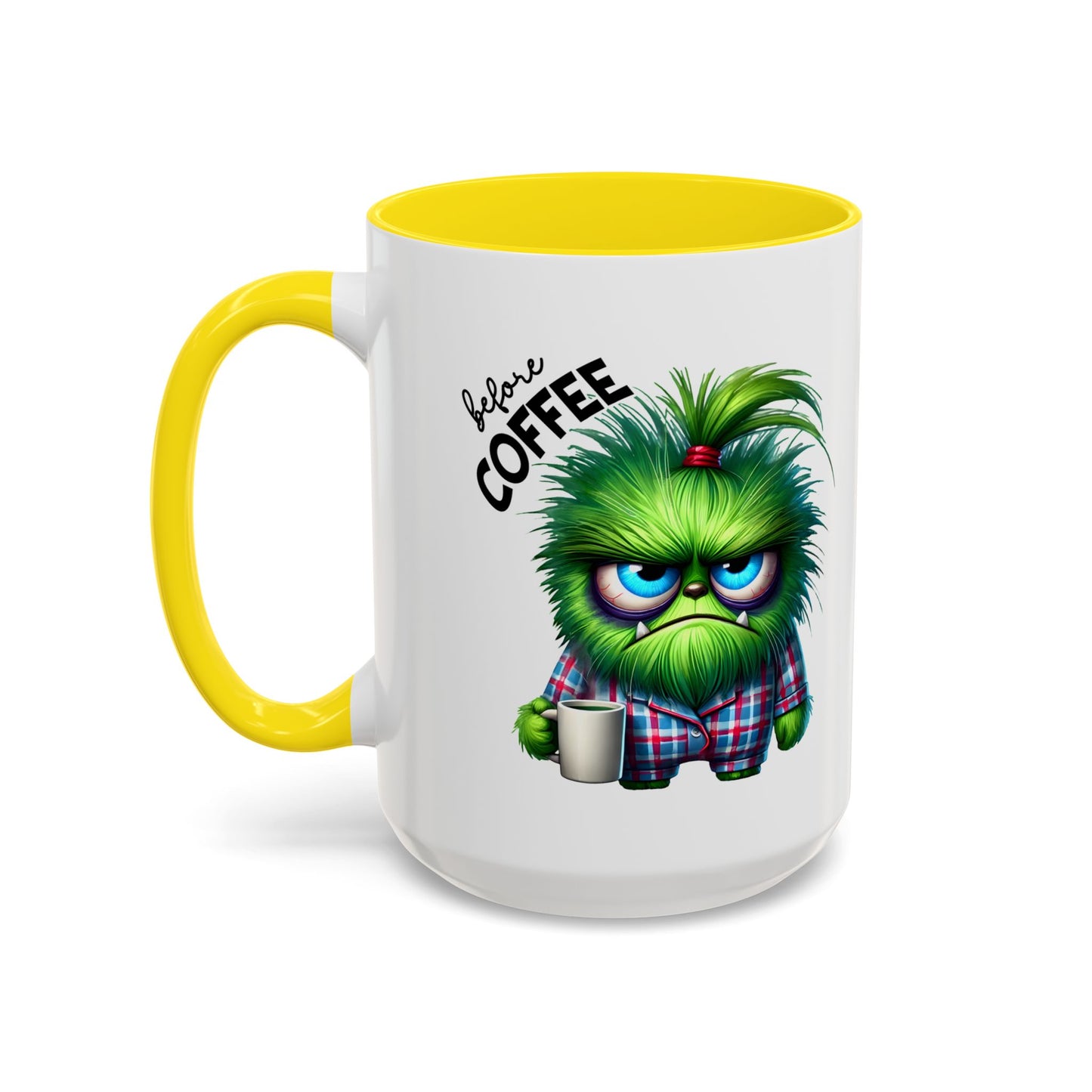 Cute Caffeinated Accent Coffee Mug - Fun Character Design, Perfect for All Ages