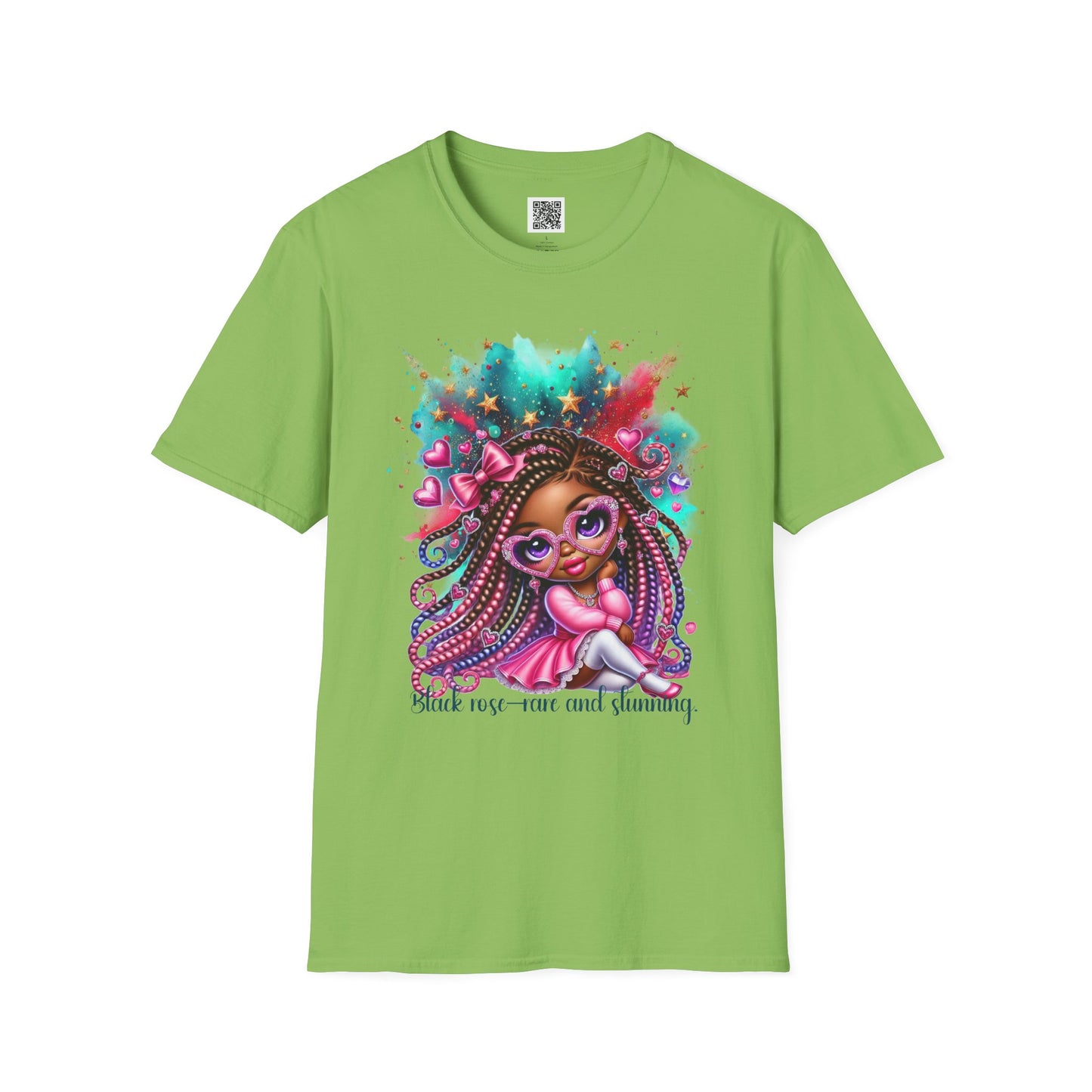 "Self-Love & Glamour" Unisex Softstyle T-Shirt - Colorful Graphic Tee