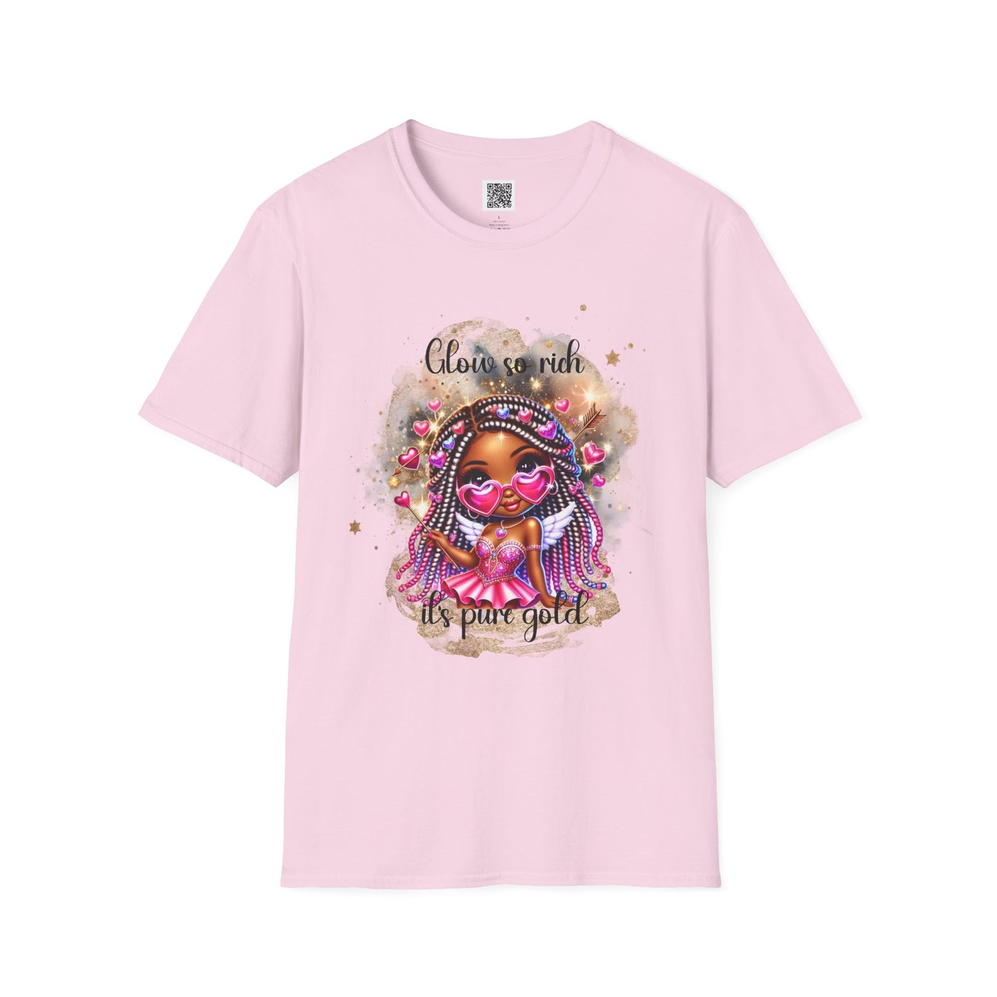 Glow So Rich, It's Pure Gold | Unisex Softstyle T-Shirt - Celebrate Self-Love & Confidence