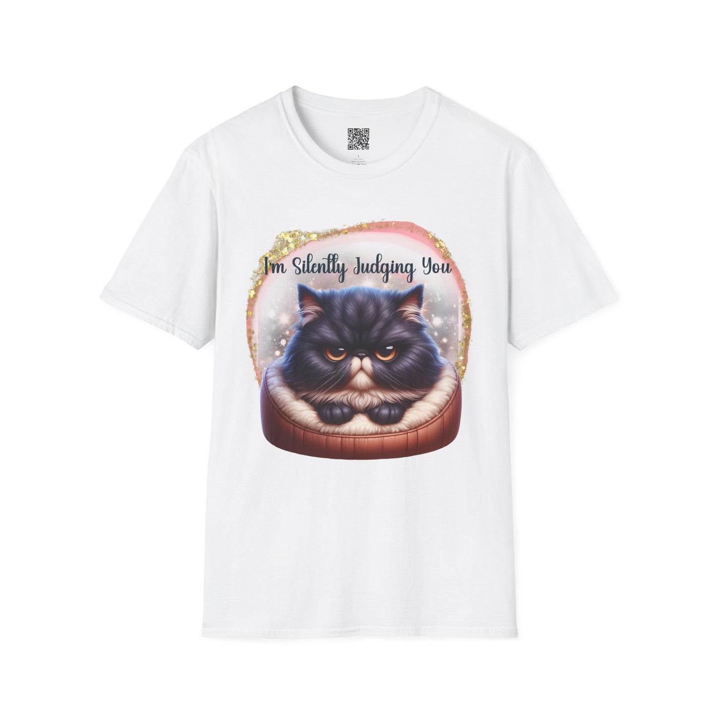 "I’m silently judging you" - Funny Cat Unisex Softstyle T-Shirt