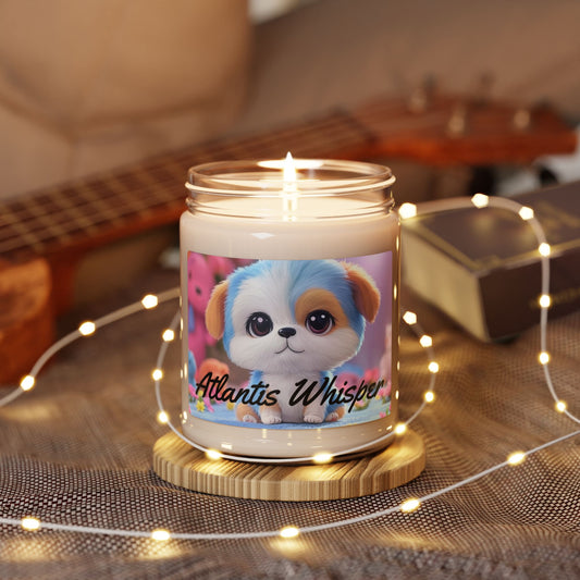Atlantis Whisper Scented Soy Candle - 9oz | Cozy Autumn Vibes | Perfect Gift for Dog Lovers
