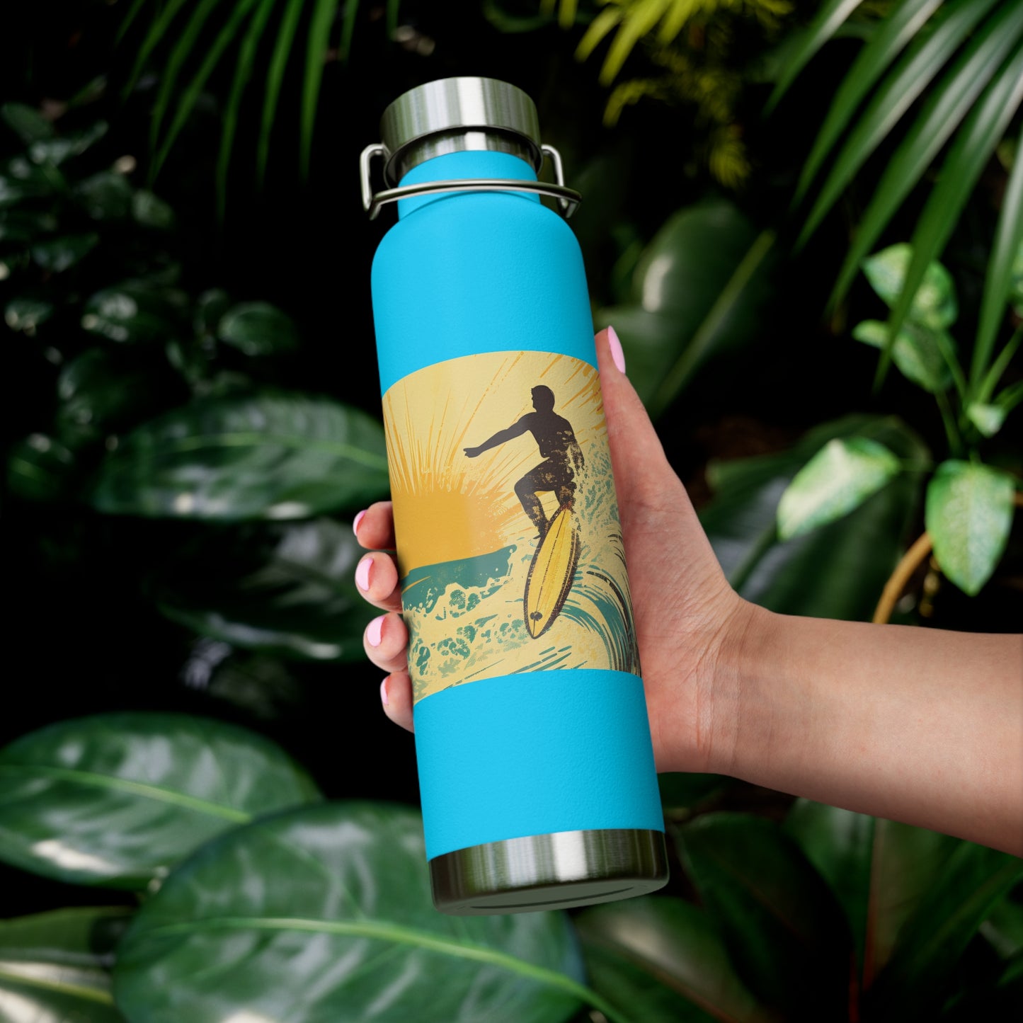 Surfing Adventure Copper Insulated Bottle - 22oz | Eco-Friendly Water Bottle