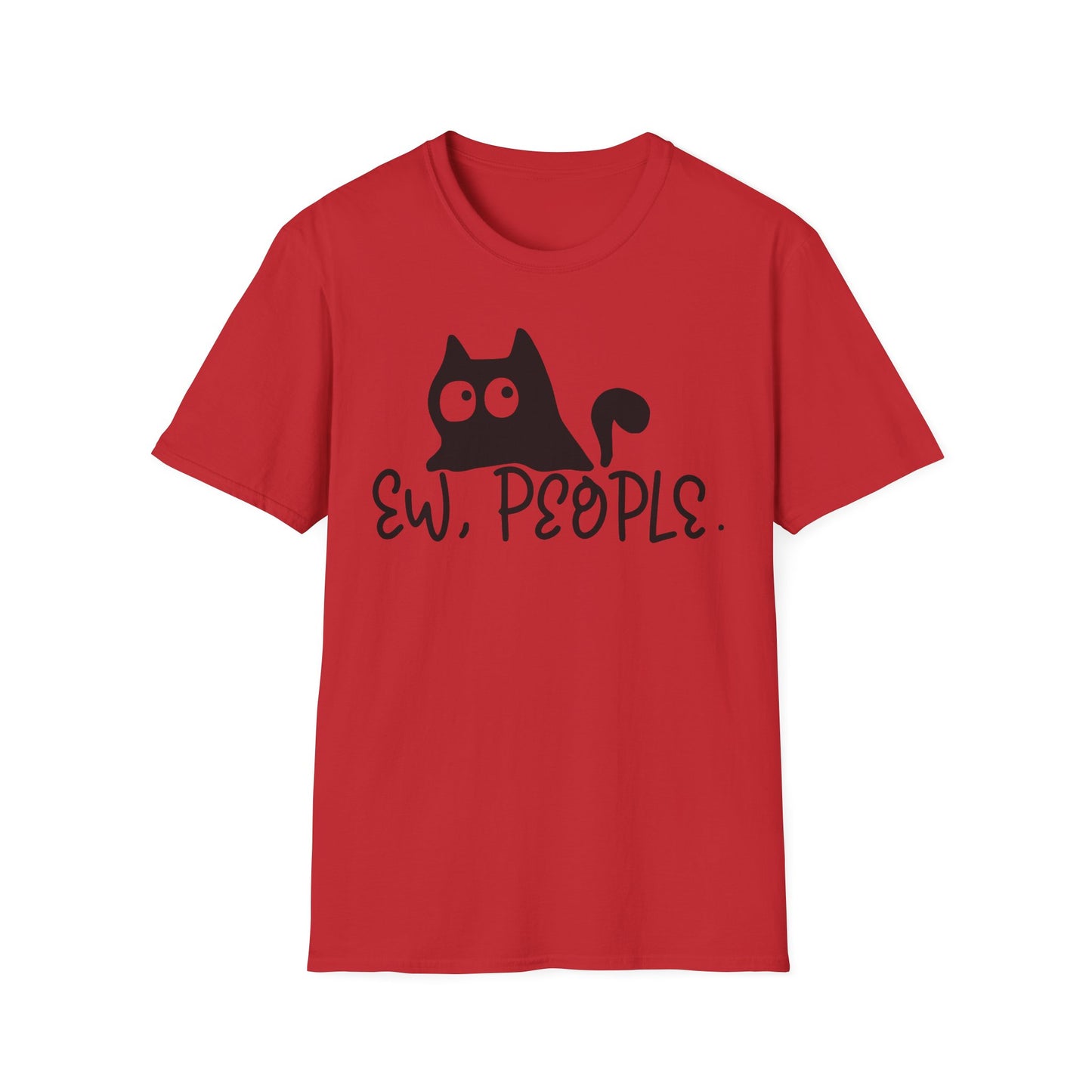 Ew People Unisex Softstyle T-Shirt - Casual, Fun Graphic Tee for Cat Lovers