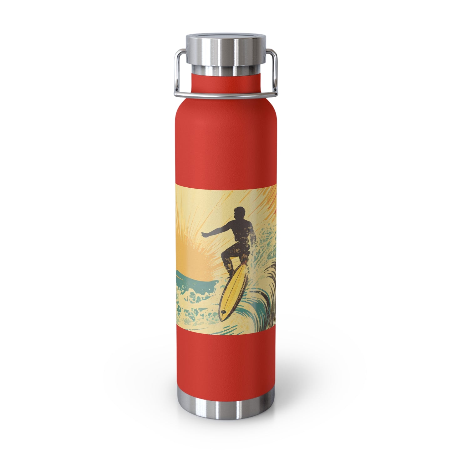 Surfing Adventure Copper Insulated Bottle - 22oz | Eco-Friendly Water Bottle