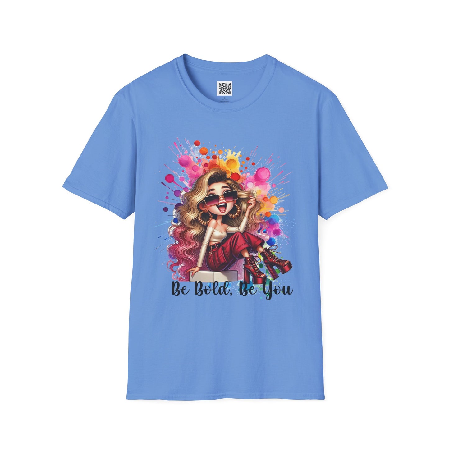 Be Bold, Be You | Unisex Softstyle T-Shirt - Colorful Graphic Tee for Confident Expression