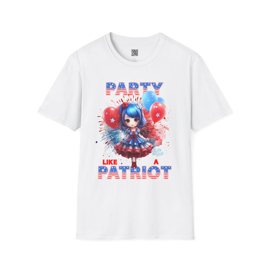 Party Like A Patriotic - Unisex Softstyle T-Shirt