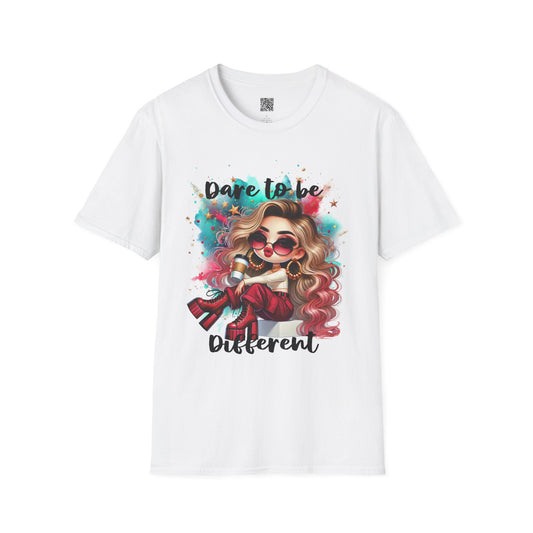 Dare to Be Different | Unisex Softstyle T-Shirt - Trendy Graphic Tee for Self-Expression