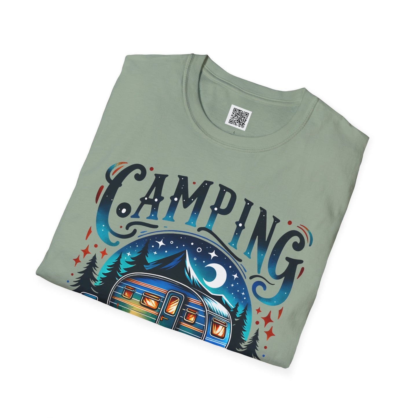 Camping is My Therapy Unisex Softstyle T-Shirt - Perfect for Outdoor Enthusiasts and Nature Lovers
