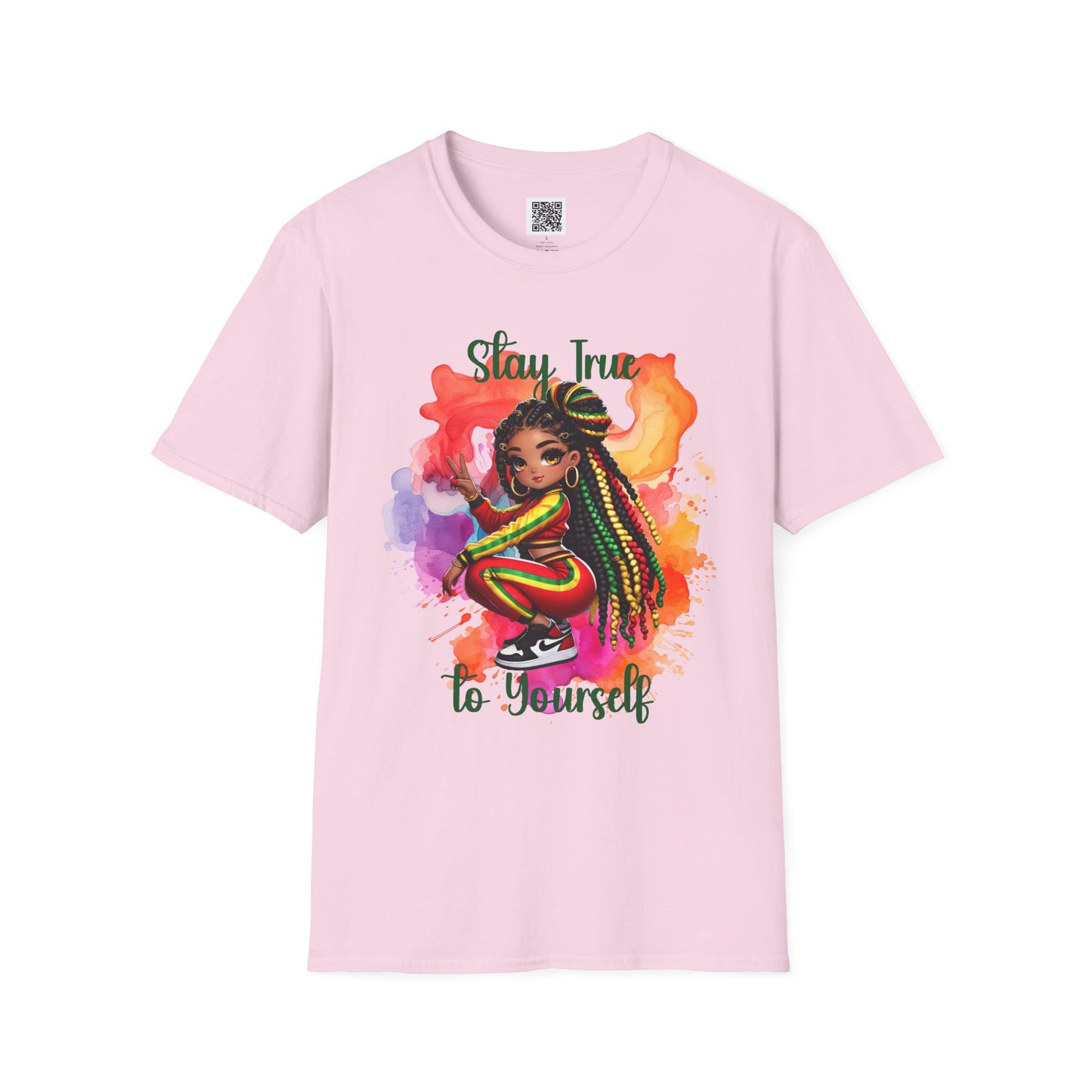 Stay True to Yourself | Unisex Softstyle T-Shirt - Colorful Afrocentric Design