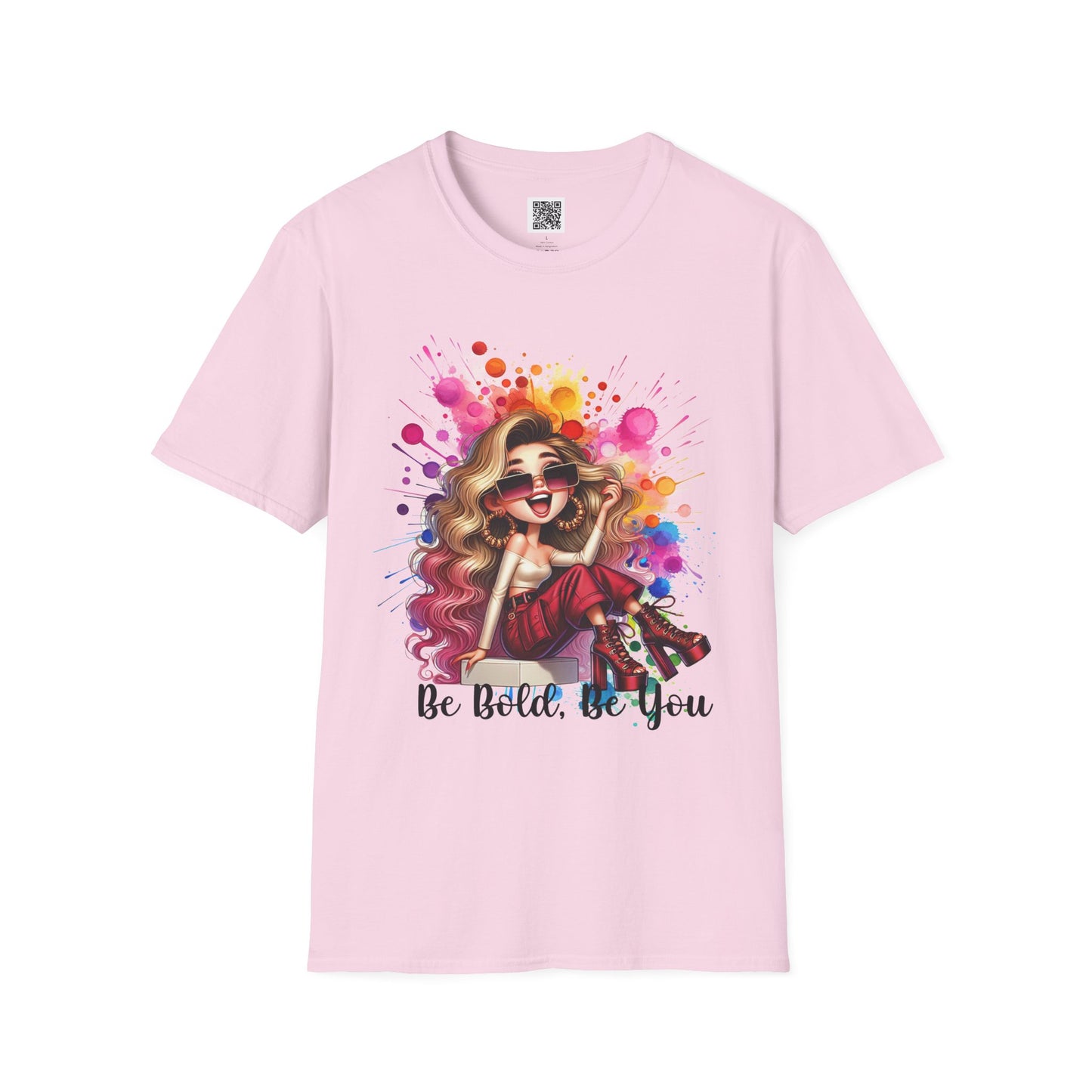 Be Bold, Be You | Unisex Softstyle T-Shirt - Colorful Graphic Tee for Confident Expression
