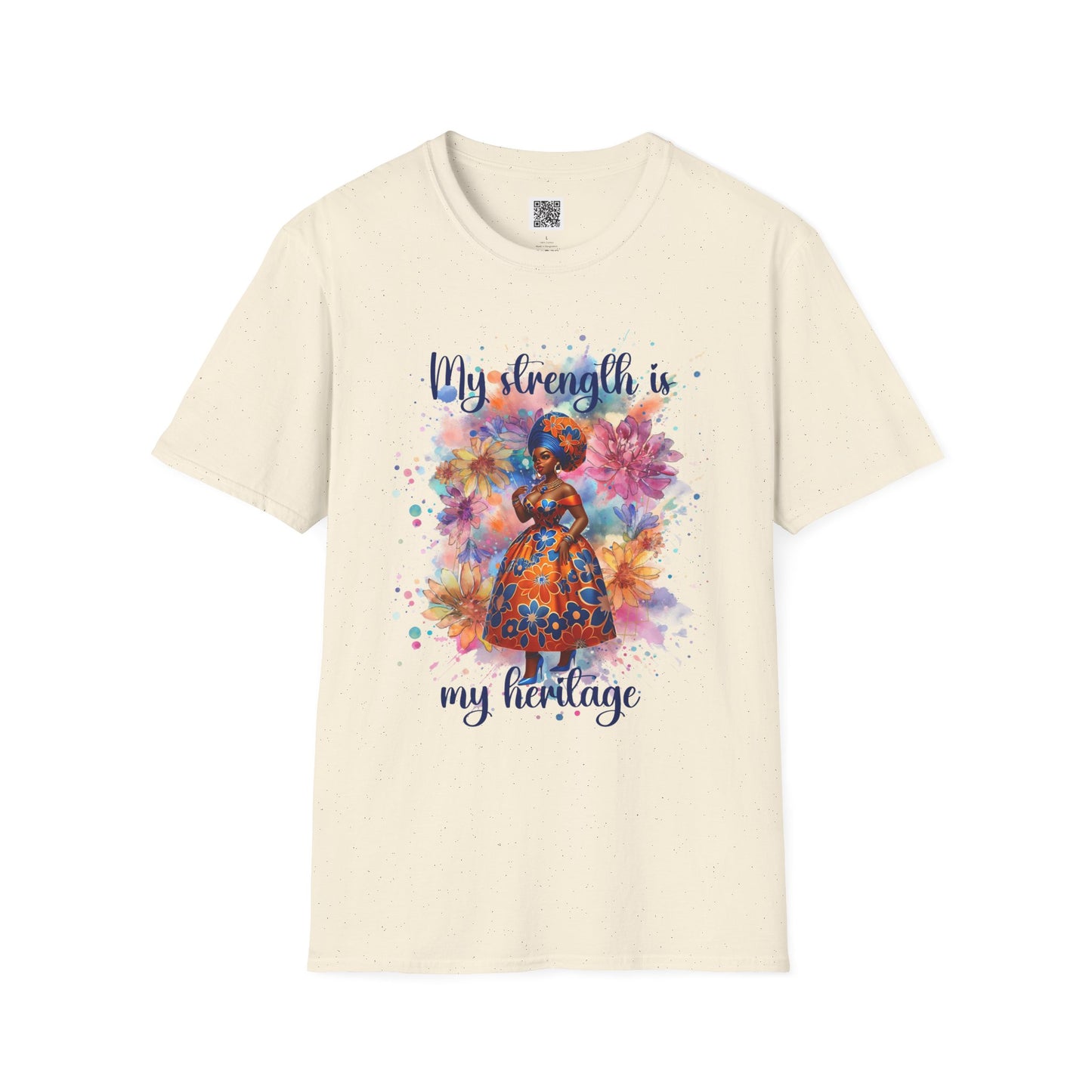 My Strength is My Heritage | T-Shirt - Unisex Softstyle Tee for Empowerment and Cultural Pride