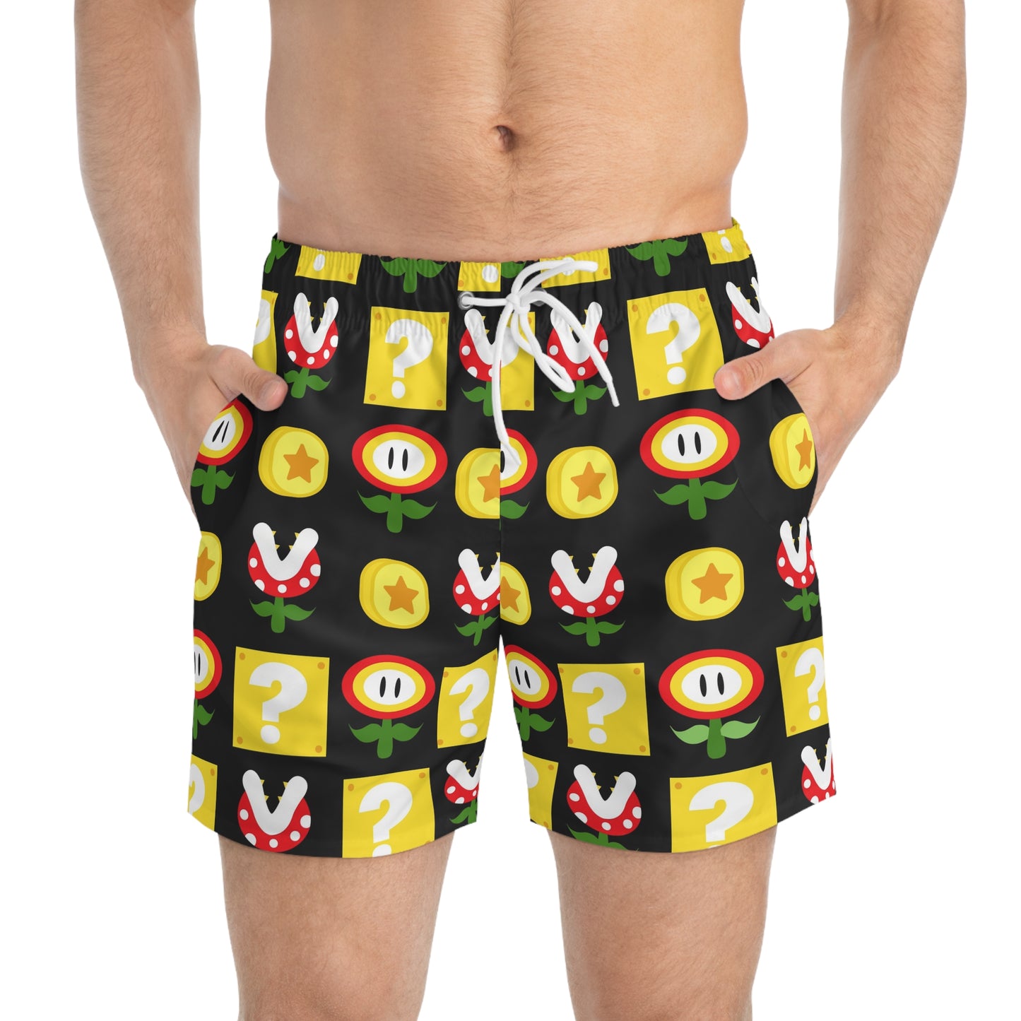 Fun Video Game Themed Swim Trunks - Perfect for Beach Days and Pool Parties