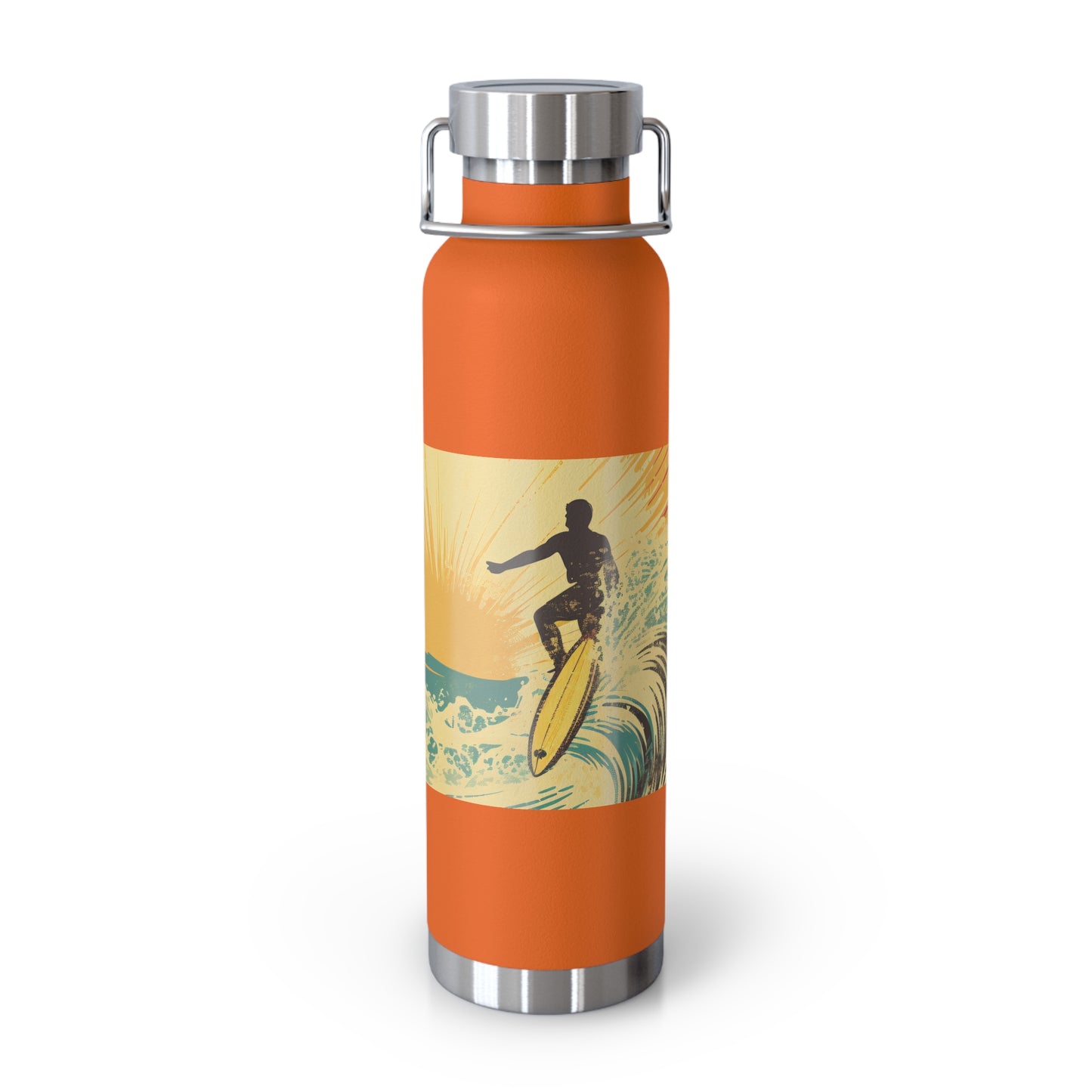 Surfing Adventure Copper Insulated Bottle - 22oz | Eco-Friendly Water Bottle