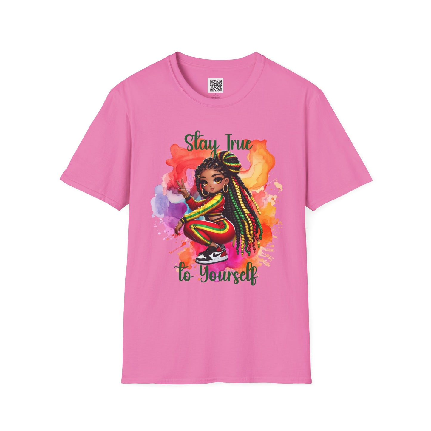 Stay True to Yourself | Unisex Softstyle T-Shirt - Colorful Afrocentric Design
