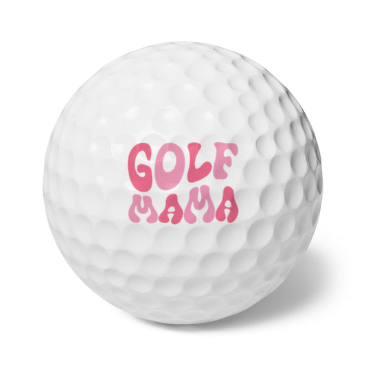 Golf Balls Set - 6pcs 'Golf Mama' Design - Perfect Gift for Golf Lovers