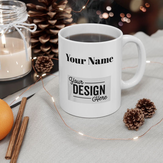 Personalized Ceramic Coffee Mug - Custom Design Your Name