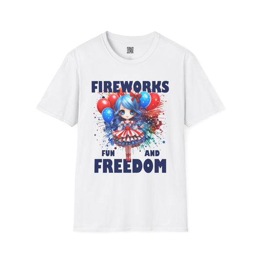 Fireworks Fun and Freedom | Unisex Softstyle T-Shirt