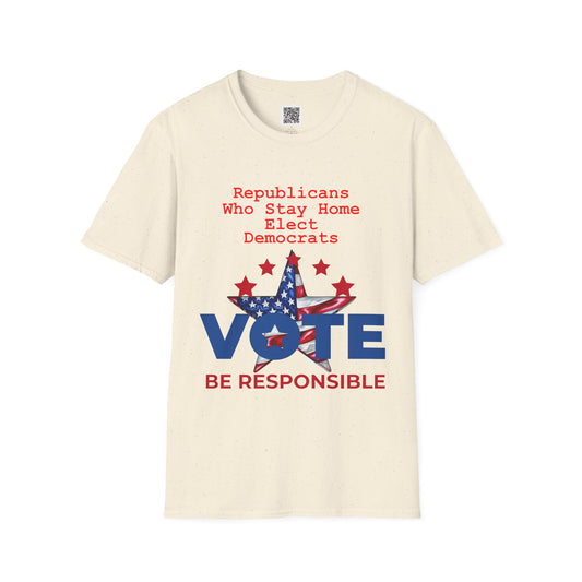 Vote Be Responsible | Unisex Softstyle T-Shirt
