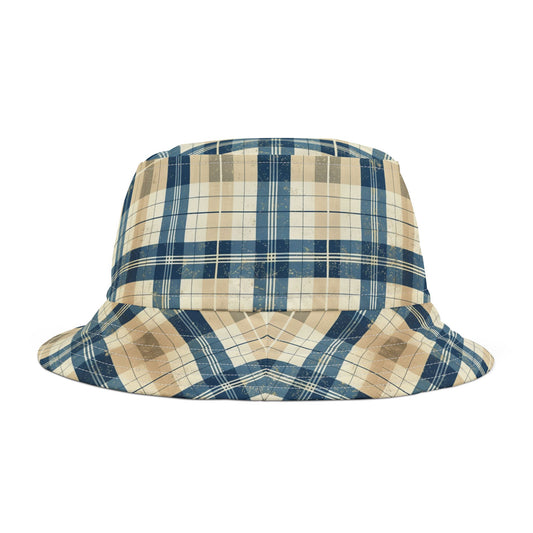 Stylish Plaid Bucket Hat for Casual Summer Outings