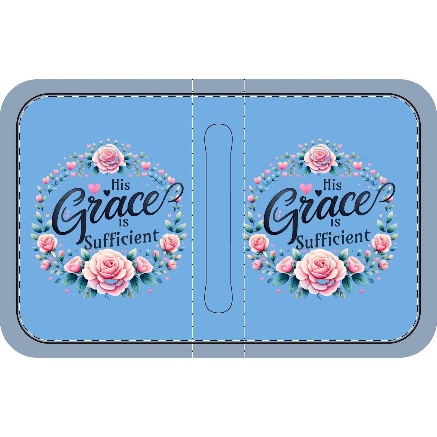 Floral Bible Cover - 'His Grace is Sufficient'