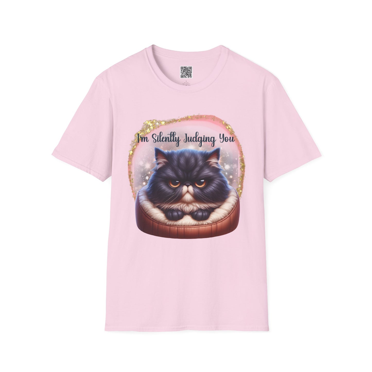 "I’m silently judging you" - Funny Cat Unisex Softstyle T-Shirt